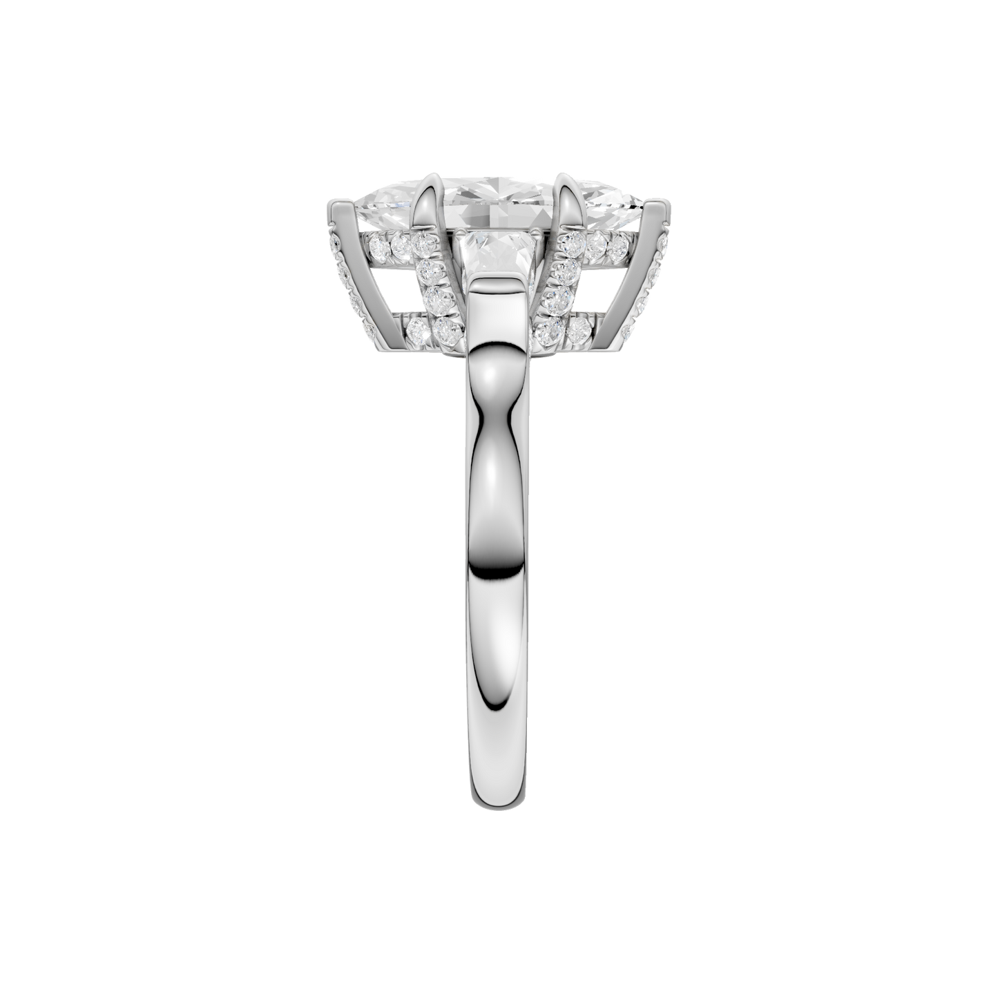 2.60ct Marquise Certified Lab Diamond Ring