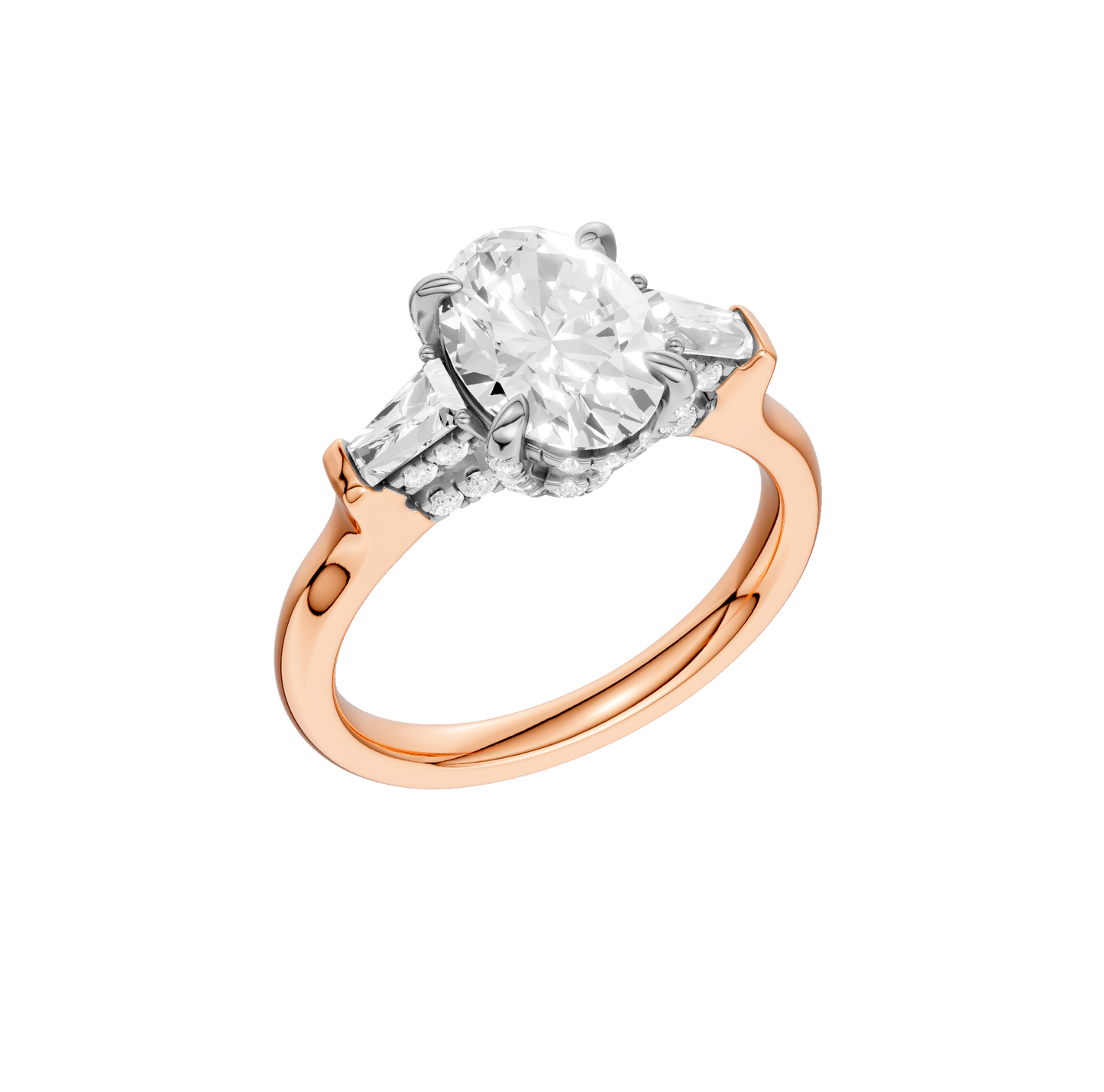 2.50ct Oval Certified Lab Diamond Ring