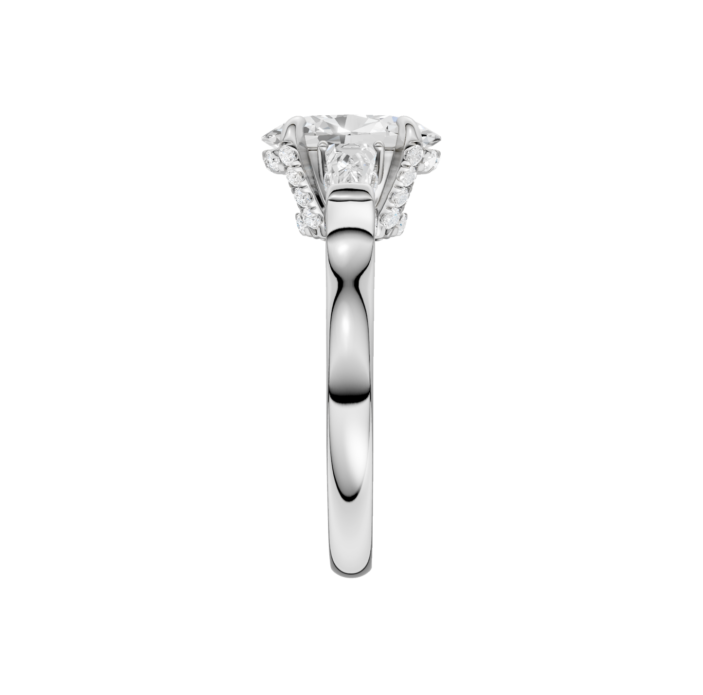 2.50ct Oval Certified Lab Diamond Ring