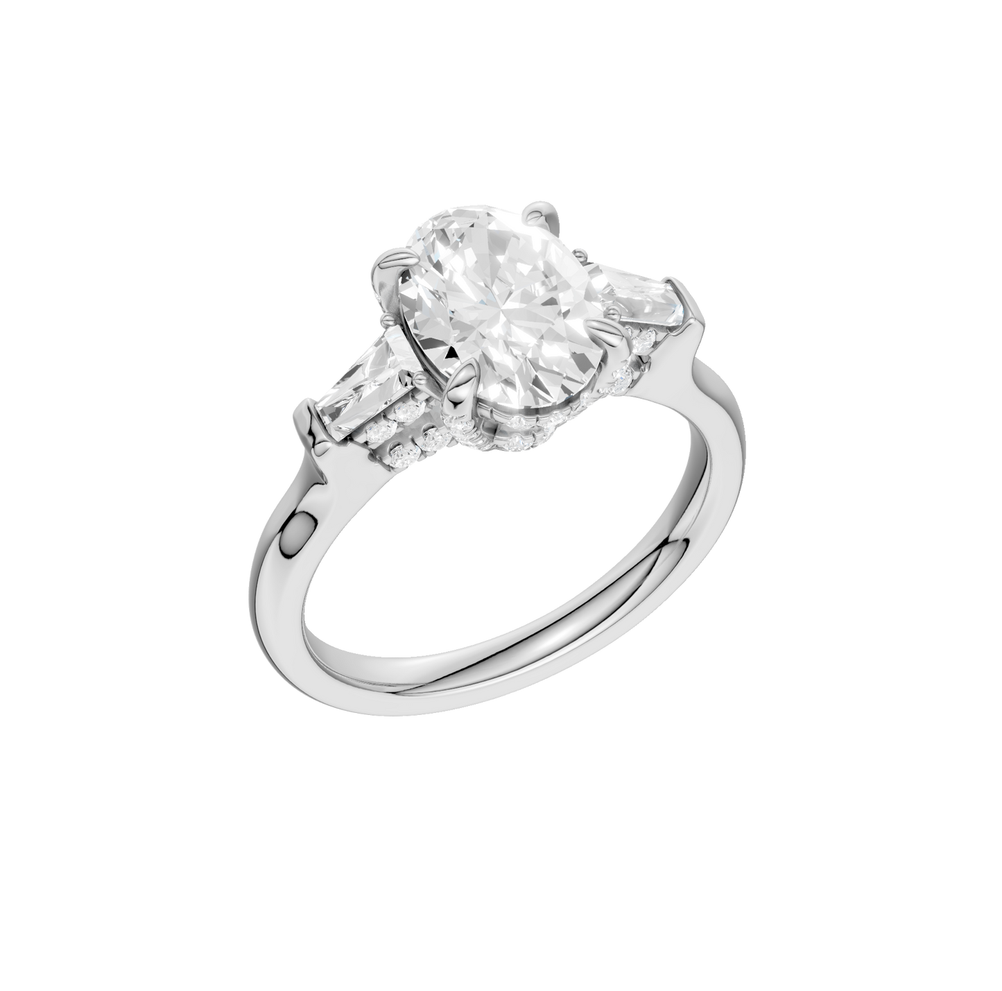 2.50ct Oval Certified Lab Diamond Ring