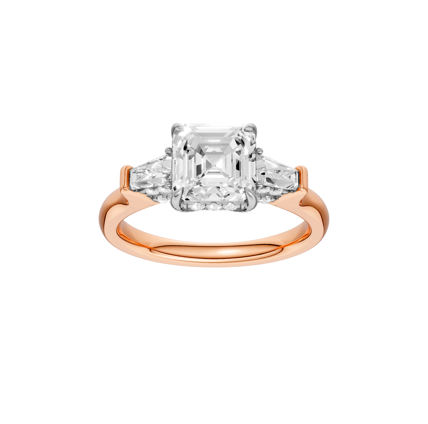 2.50ct Asscher Certified Lab Diamond Ring