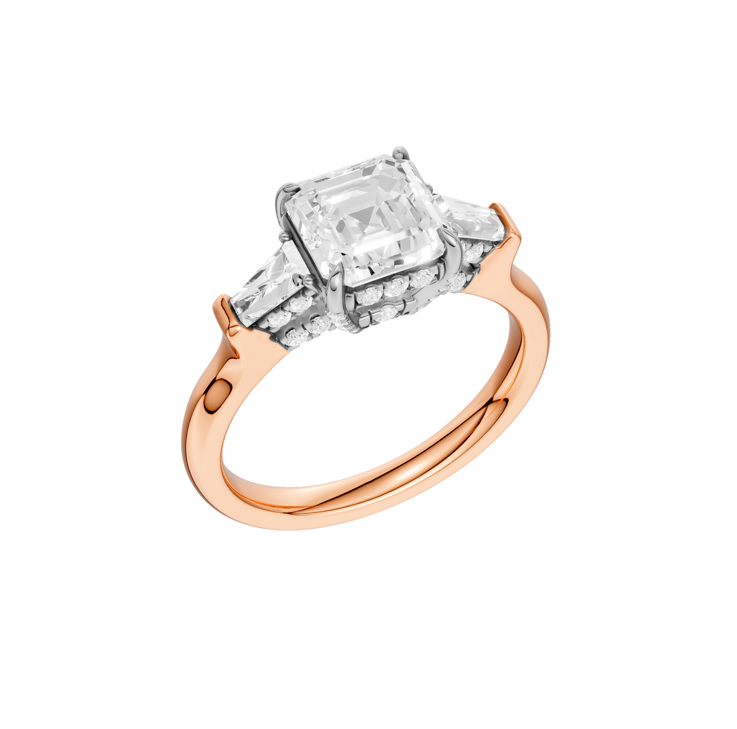 2.50ct Asscher Certified Lab Diamond Ring