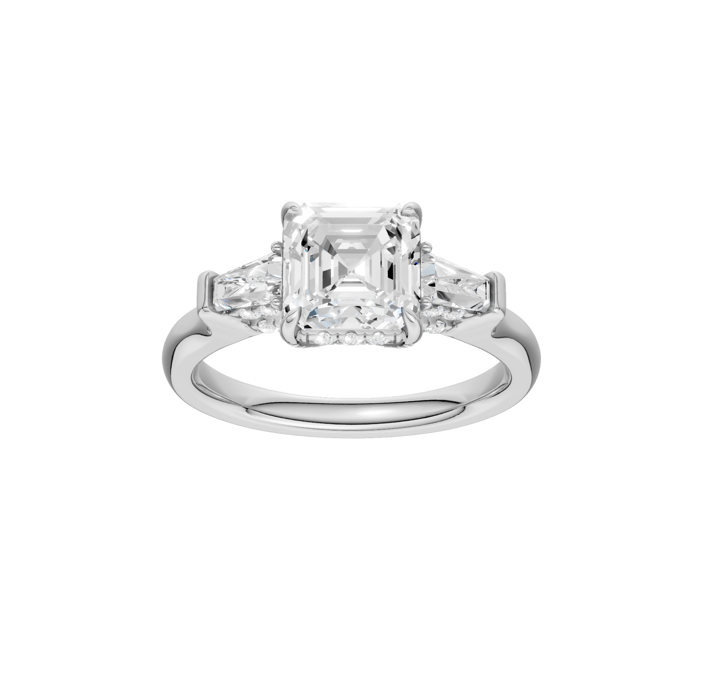 2.50ct Asscher Certified Lab Diamond Ring