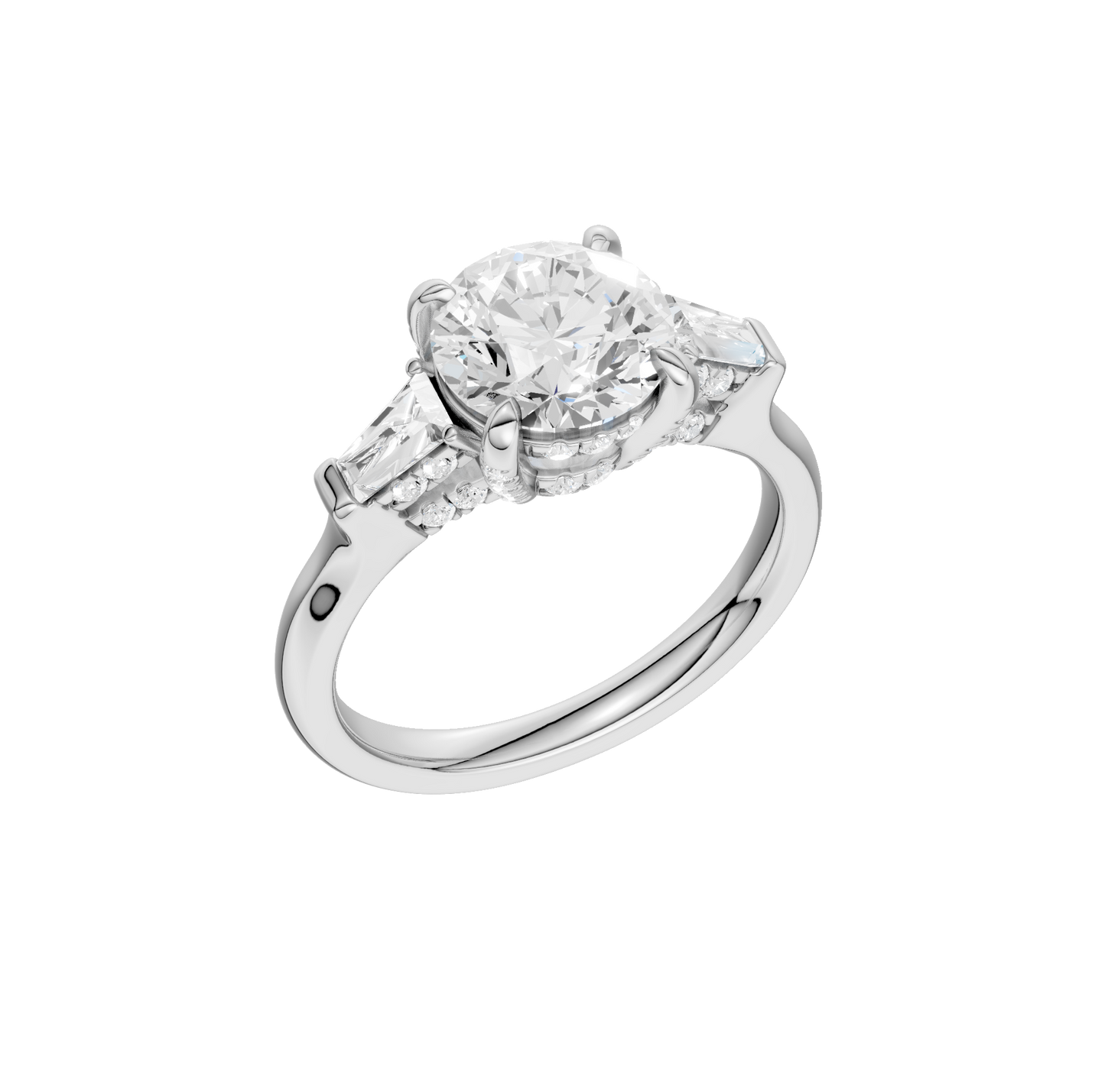 2.50ct Round Certified Lab Diamond Ring