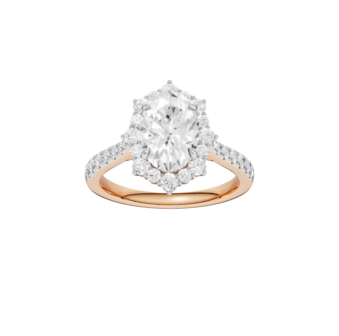 2.00ct Oval Certified Lab Diamond Ring