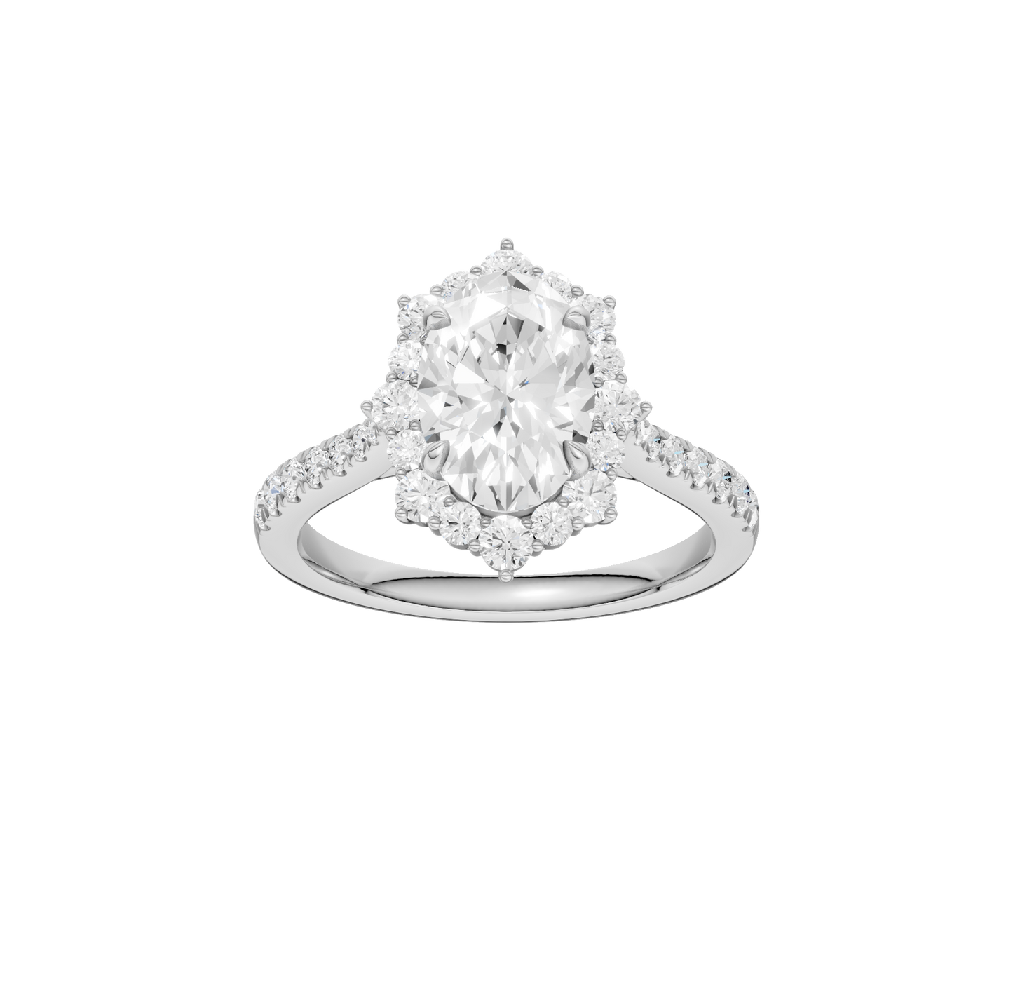 2.00ct Oval Certified Lab Diamond Ring