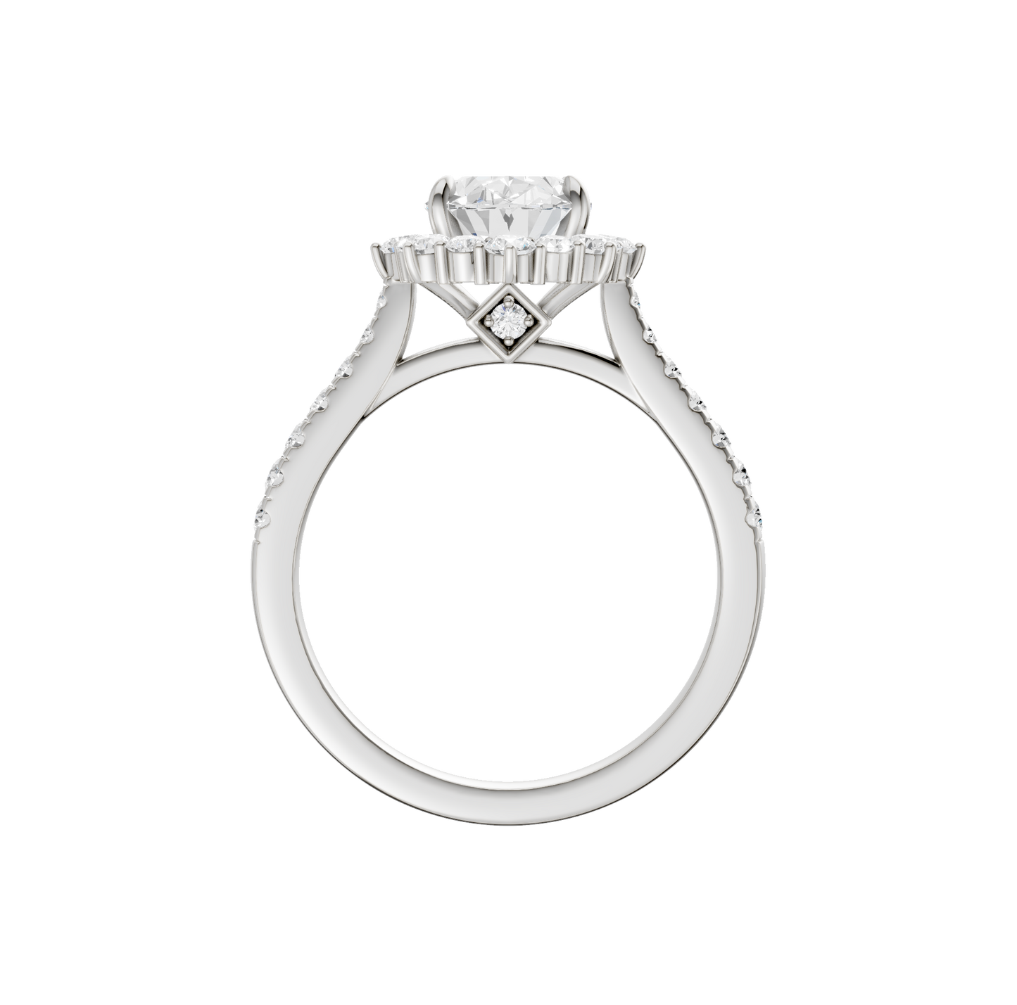 2.00ct Oval Certified Lab Diamond Ring
