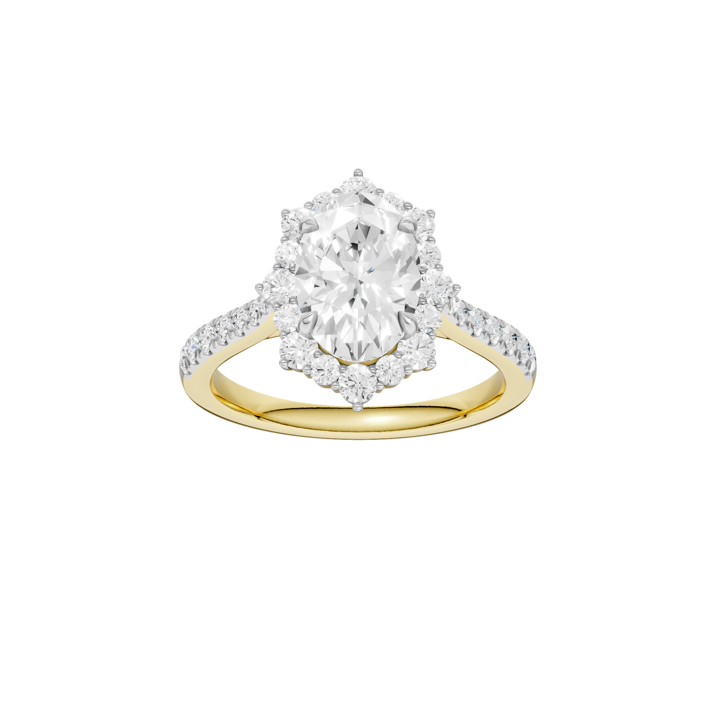 2.00ct Oval Certified Lab Diamond Ring