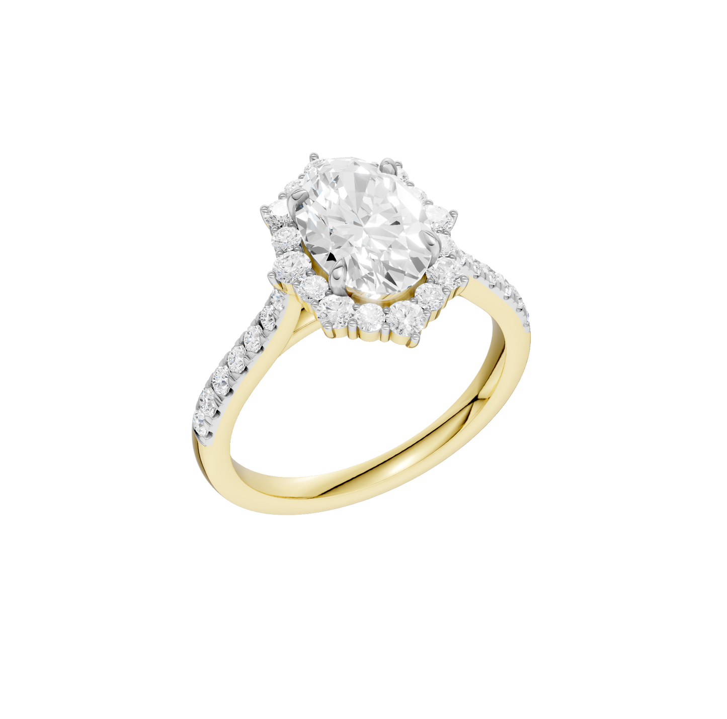 2.00ct Oval Certified Lab Diamond Ring