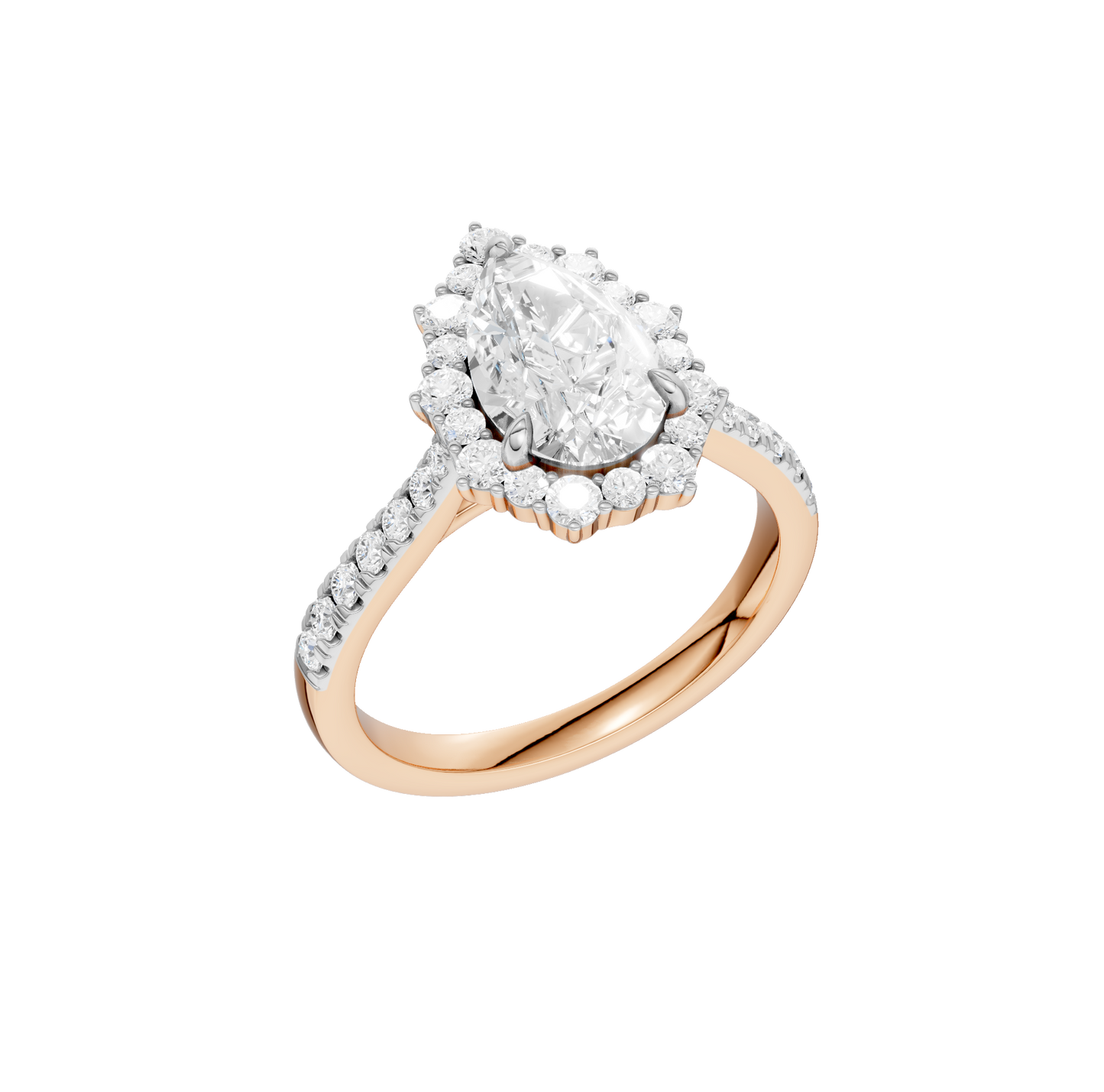 2.05ct Pear Certified Lab Diamond Ring