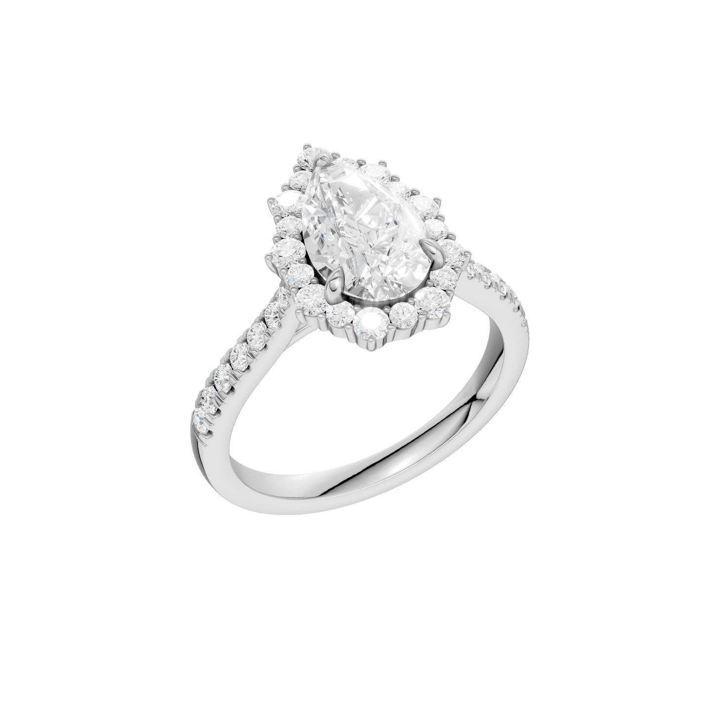 2.05ct Pear Certified Lab Diamond Ring