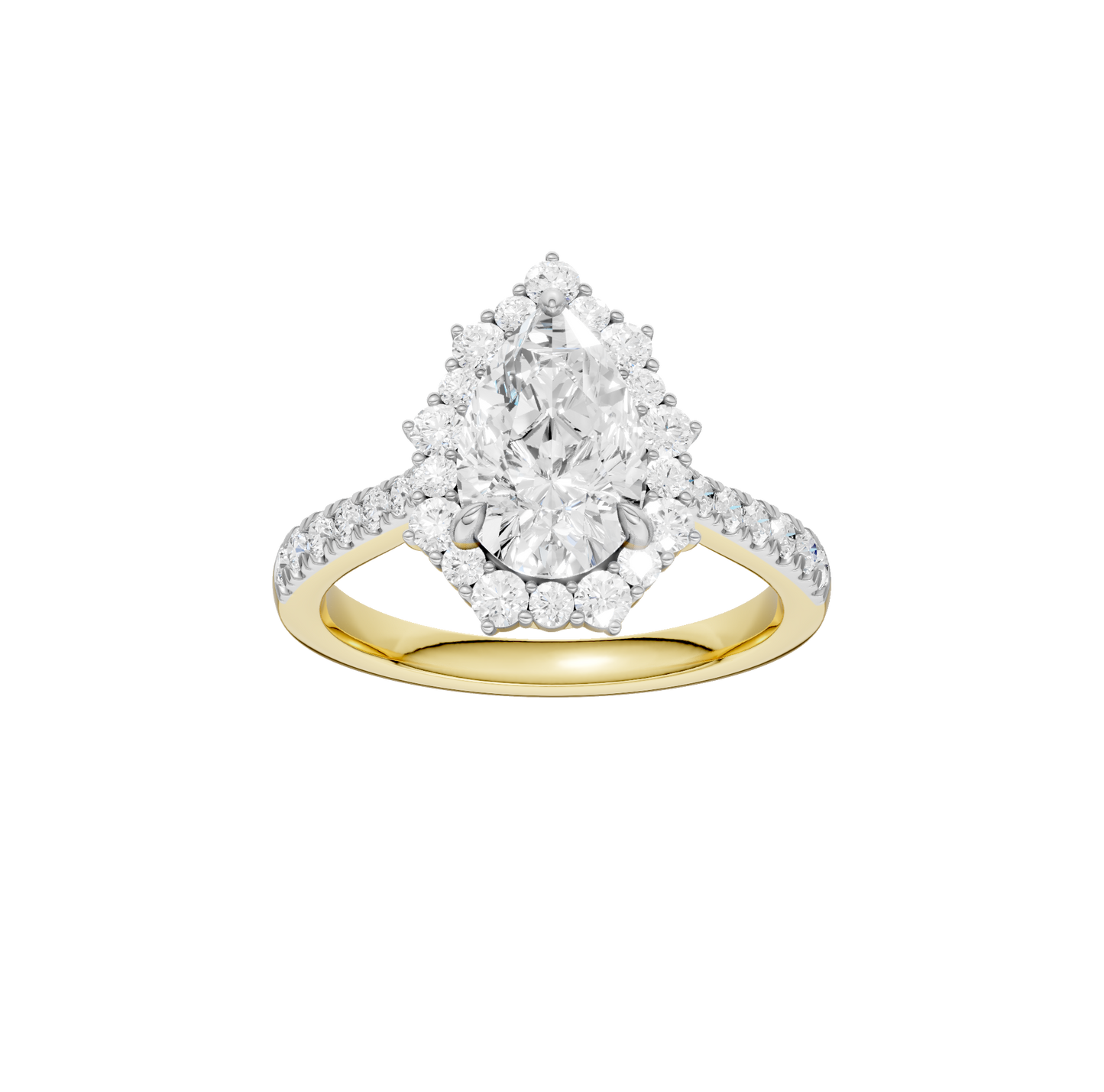 2.05ct Pear Certified Lab Diamond Ring