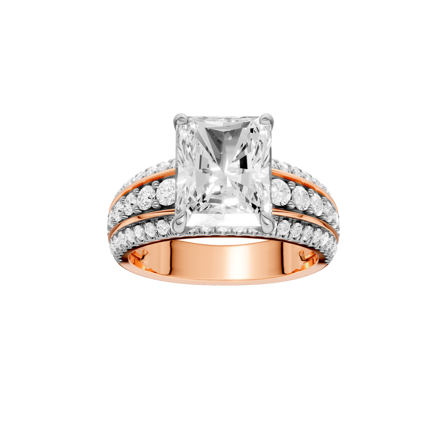 3.75ct Radiant Certified Lab Diamond Ring