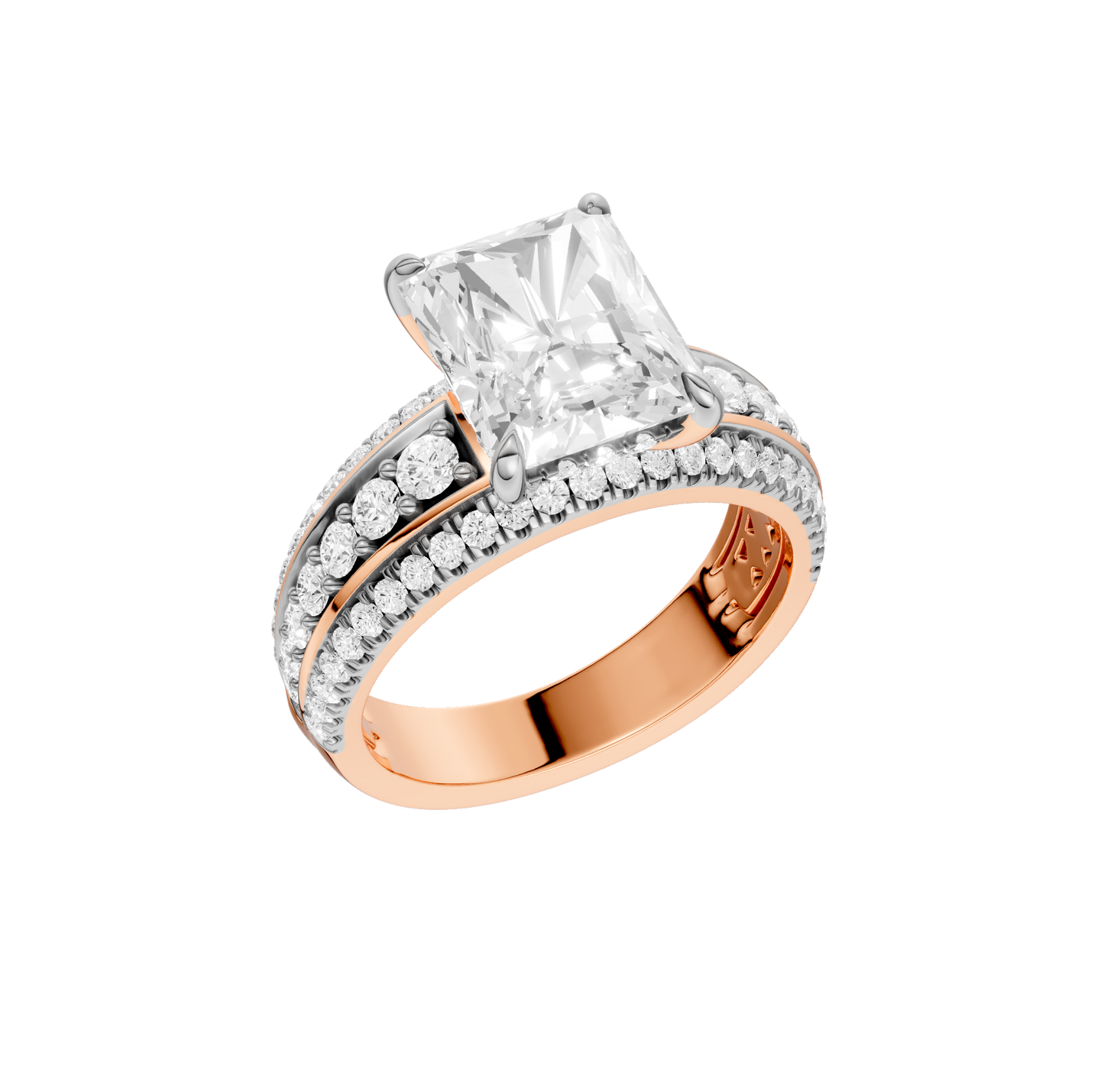 3.75ct Radiant Certified Lab Diamond Ring