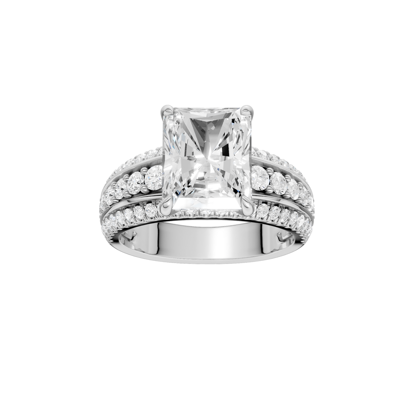 3.75ct Radiant Certified Lab Diamond Ring