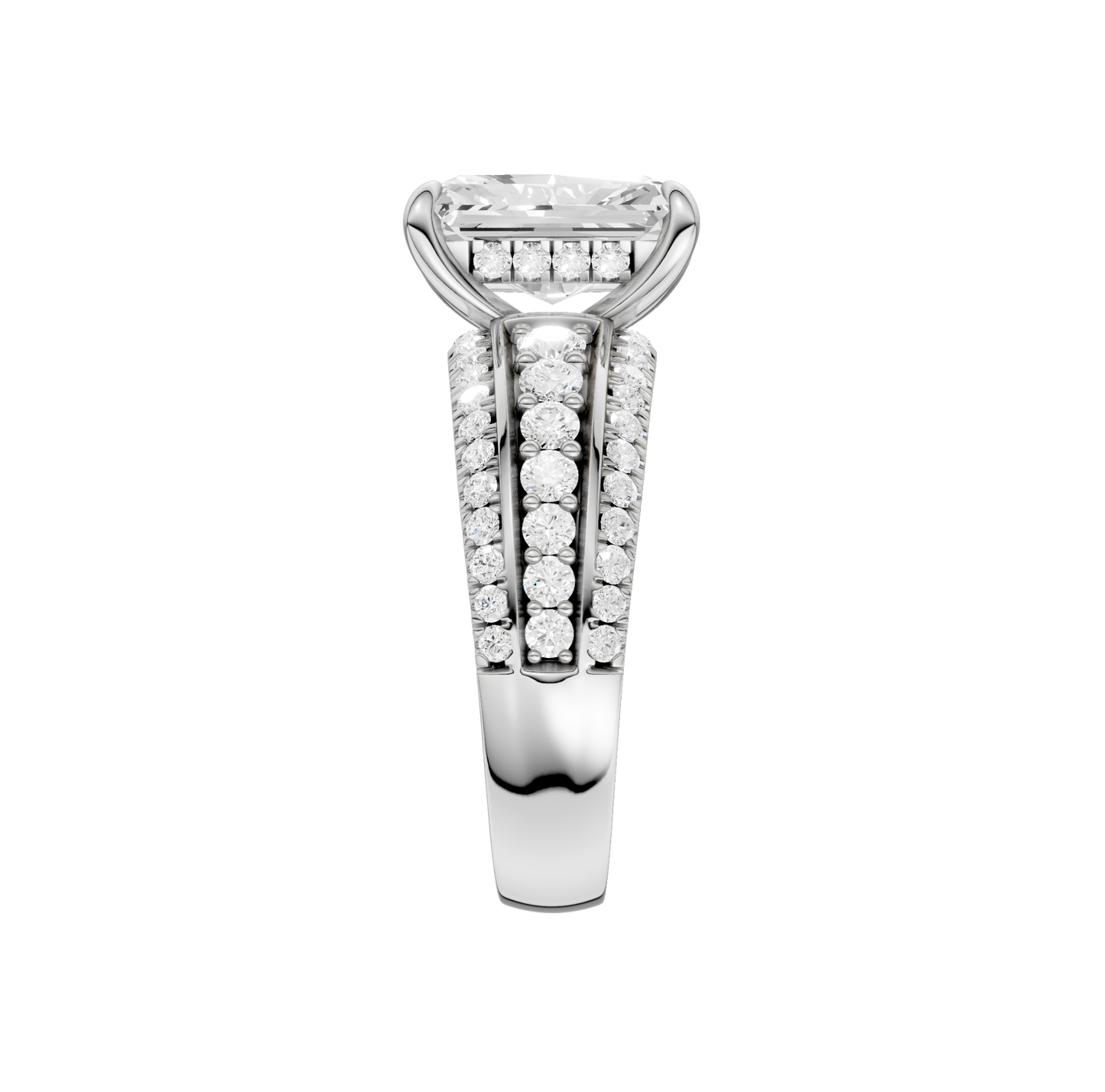 3.75ct Radiant Certified Lab Diamond Ring