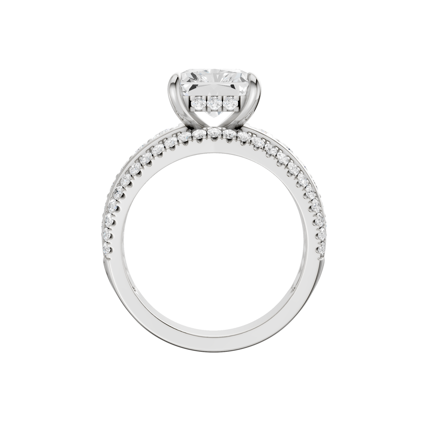 3.75ct Radiant Certified Lab Diamond Ring