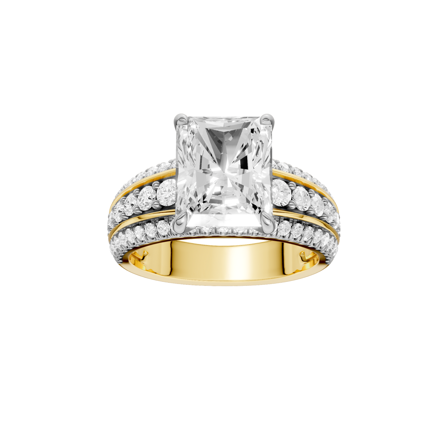 3.75ct Radiant Certified Lab Diamond Ring