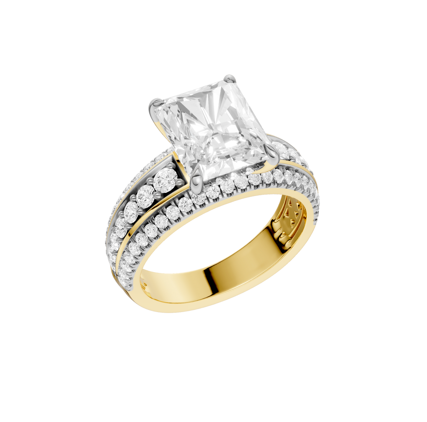 3.75ct Radiant Certified Lab Diamond Ring
