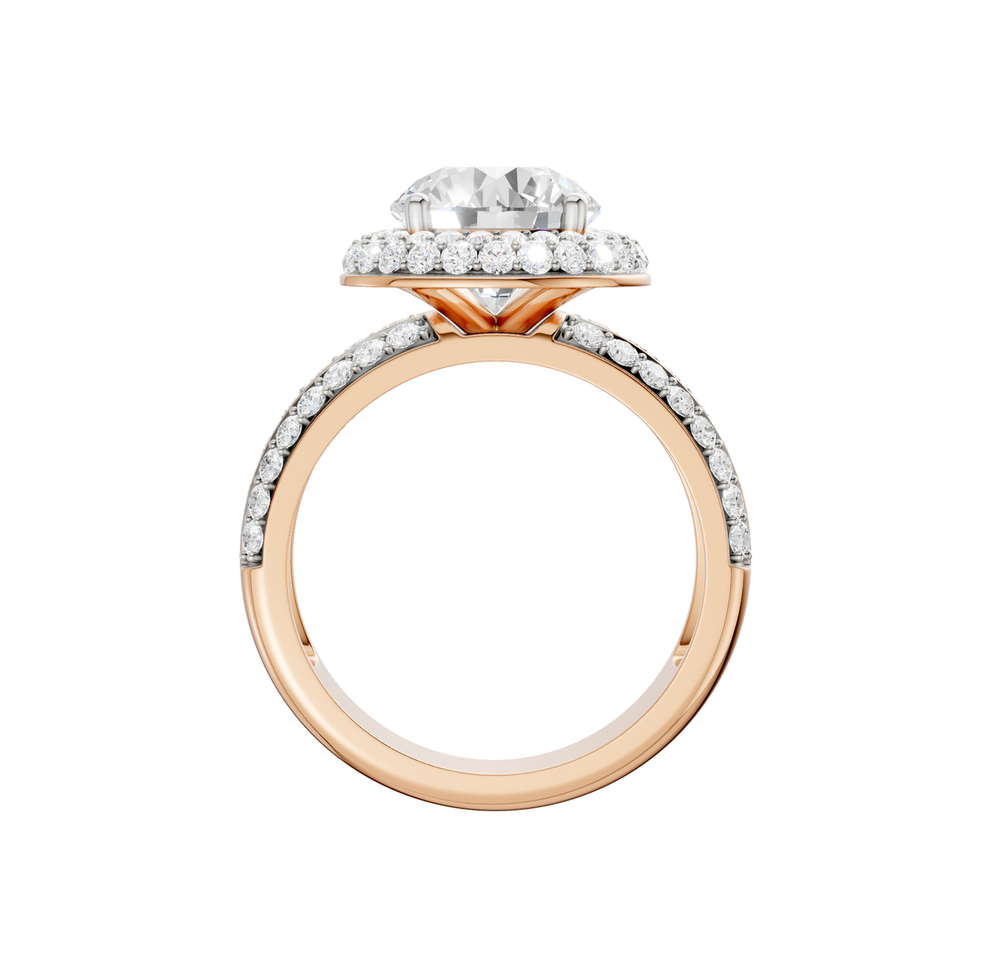 3.50ct Round Certified Lab Diamond Ring