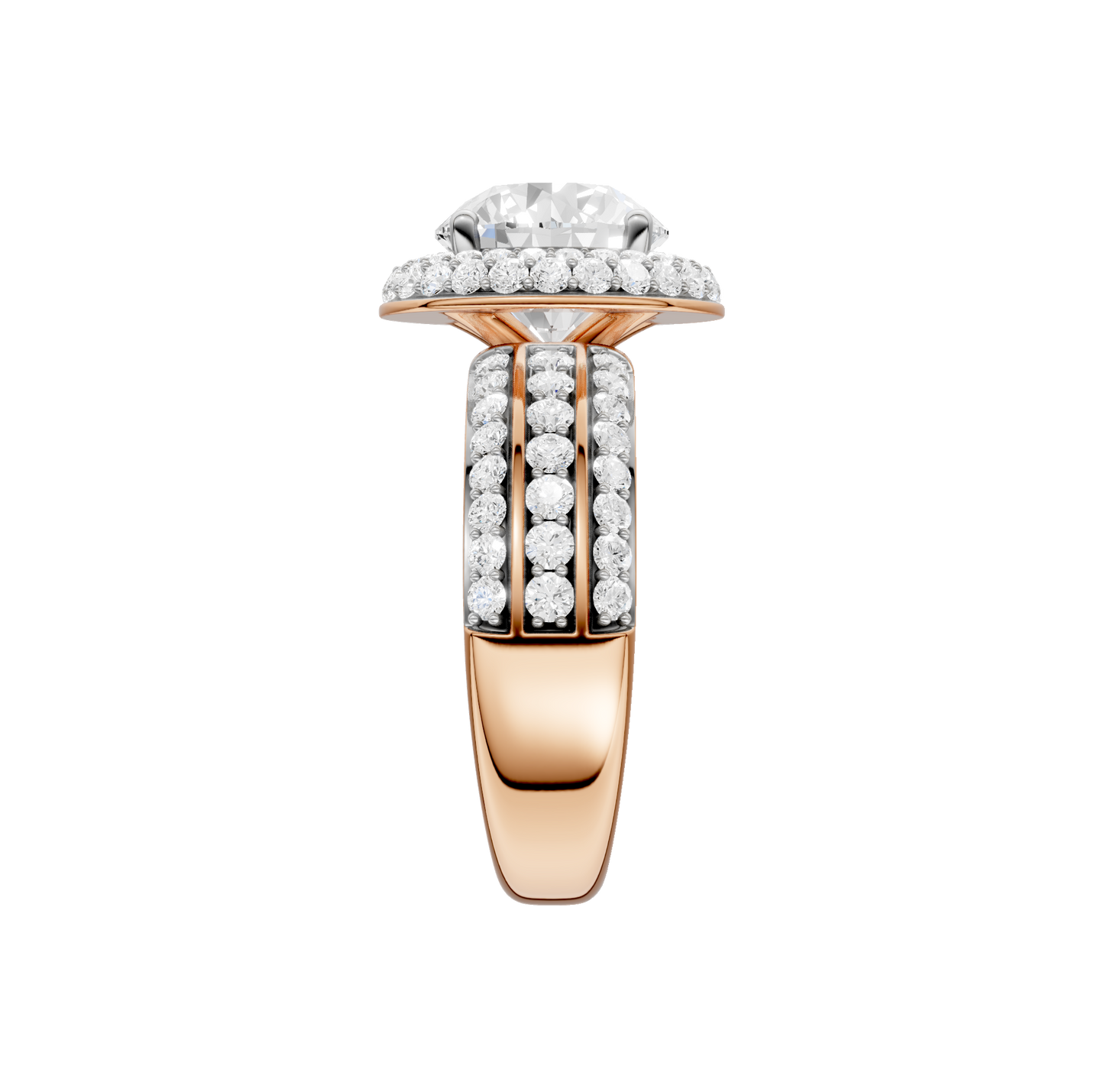 3.50ct Round Certified Lab Diamond Ring