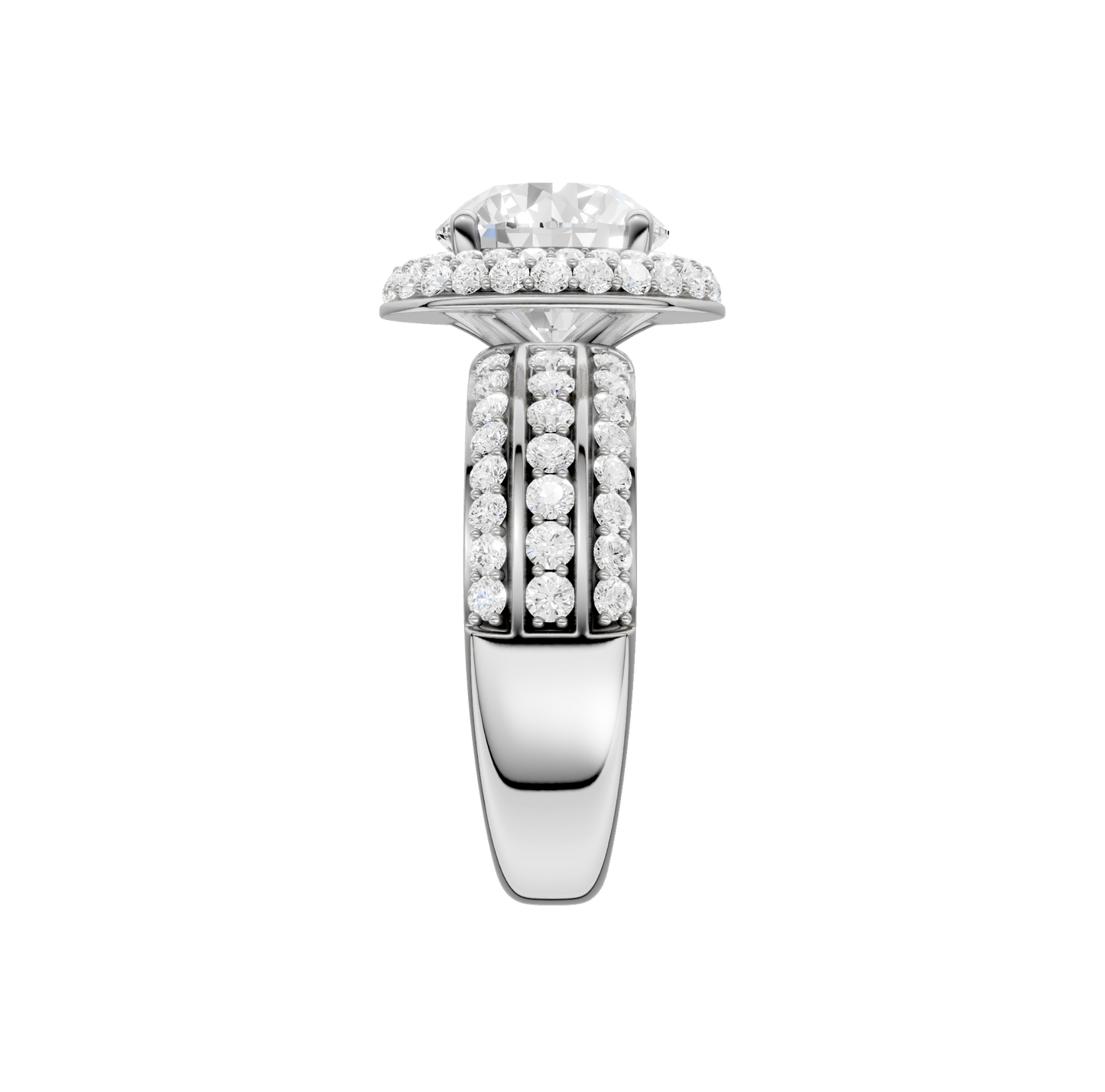 3.50ct Round Certified Lab Diamond Ring