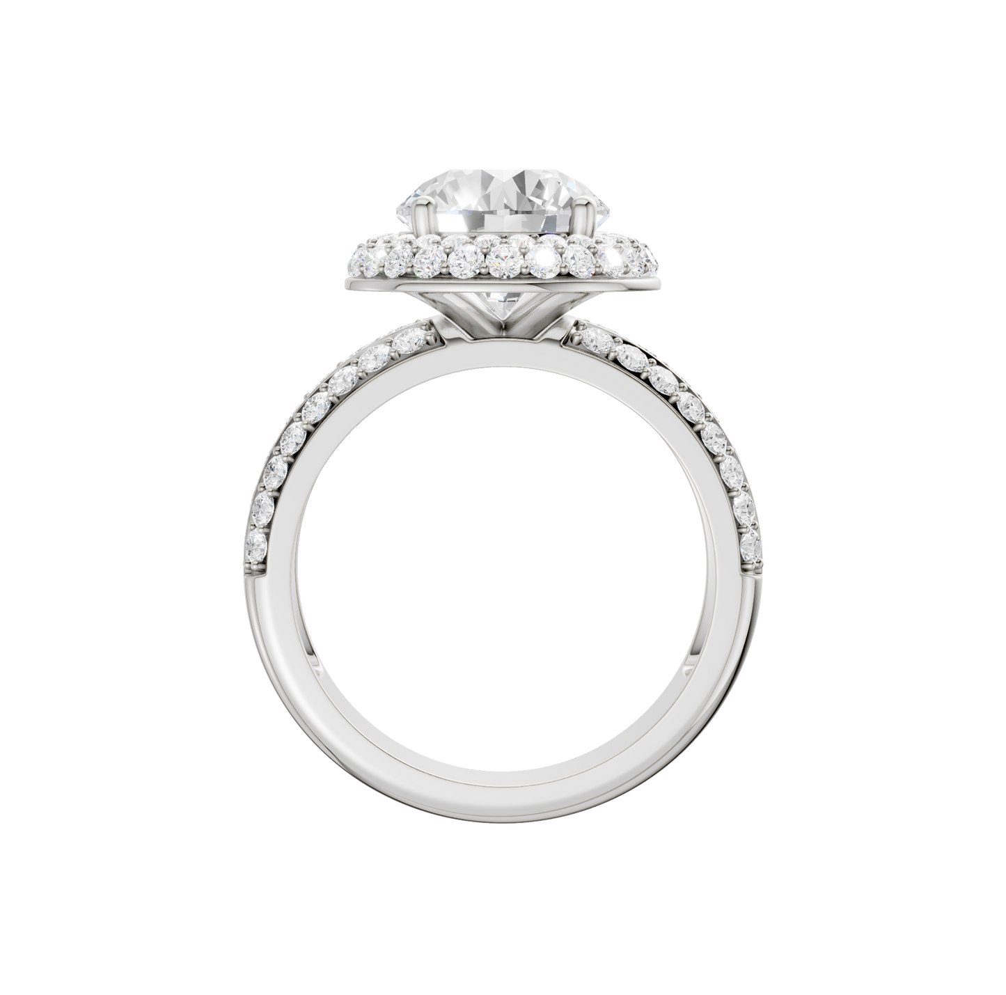 3.50ct Round Certified Lab Diamond Ring