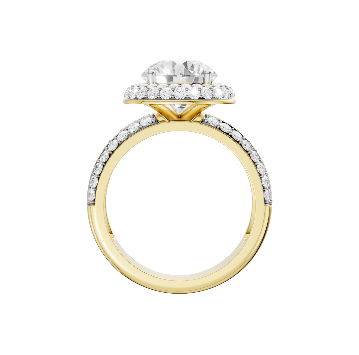 3.50ct Round Certified Lab Diamond Ring