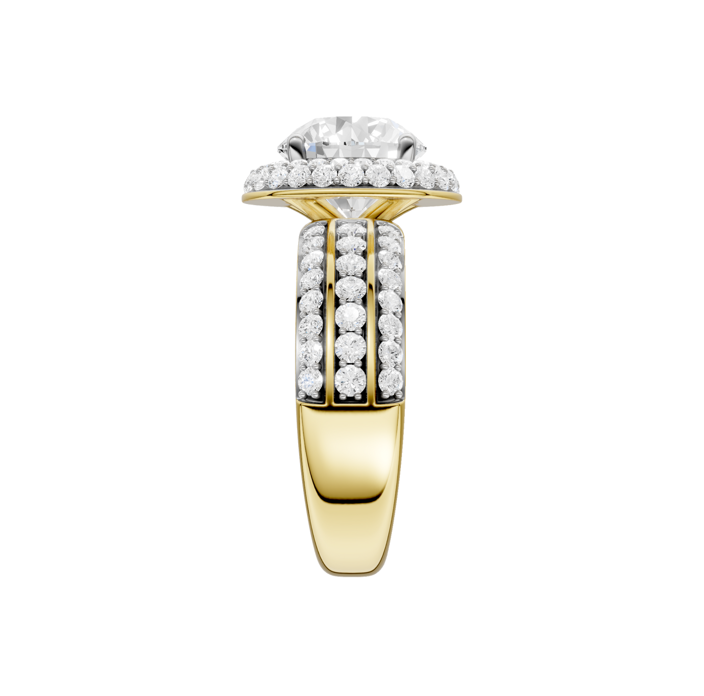 3.50ct Round Certified Lab Diamond Ring