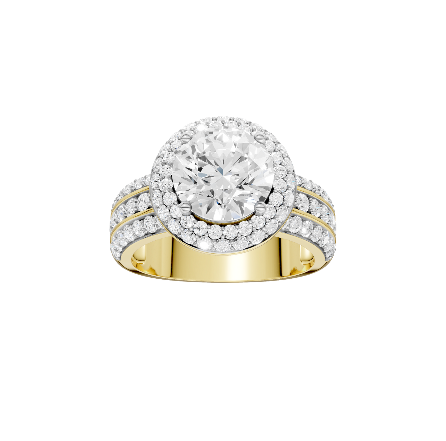 3.50ct Round Certified Lab Diamond Ring