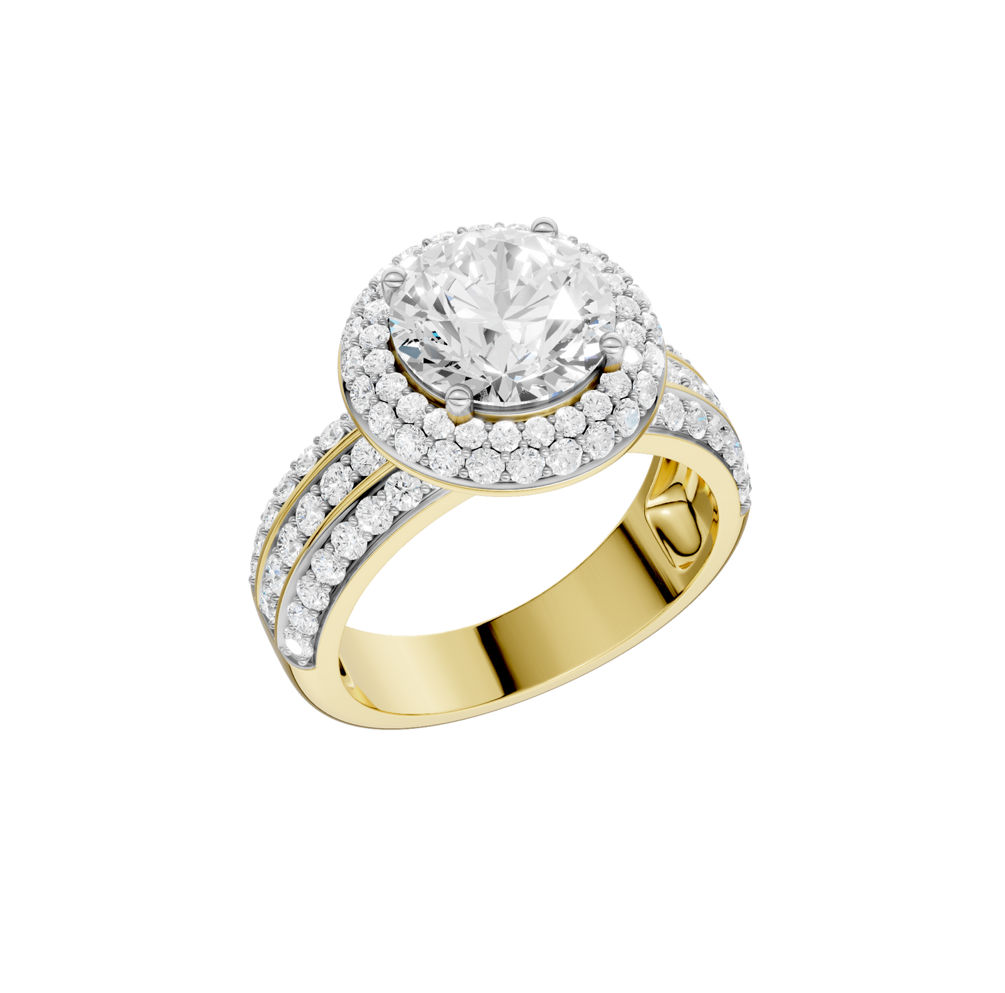 3.50ct Round Certified Lab Diamond Ring