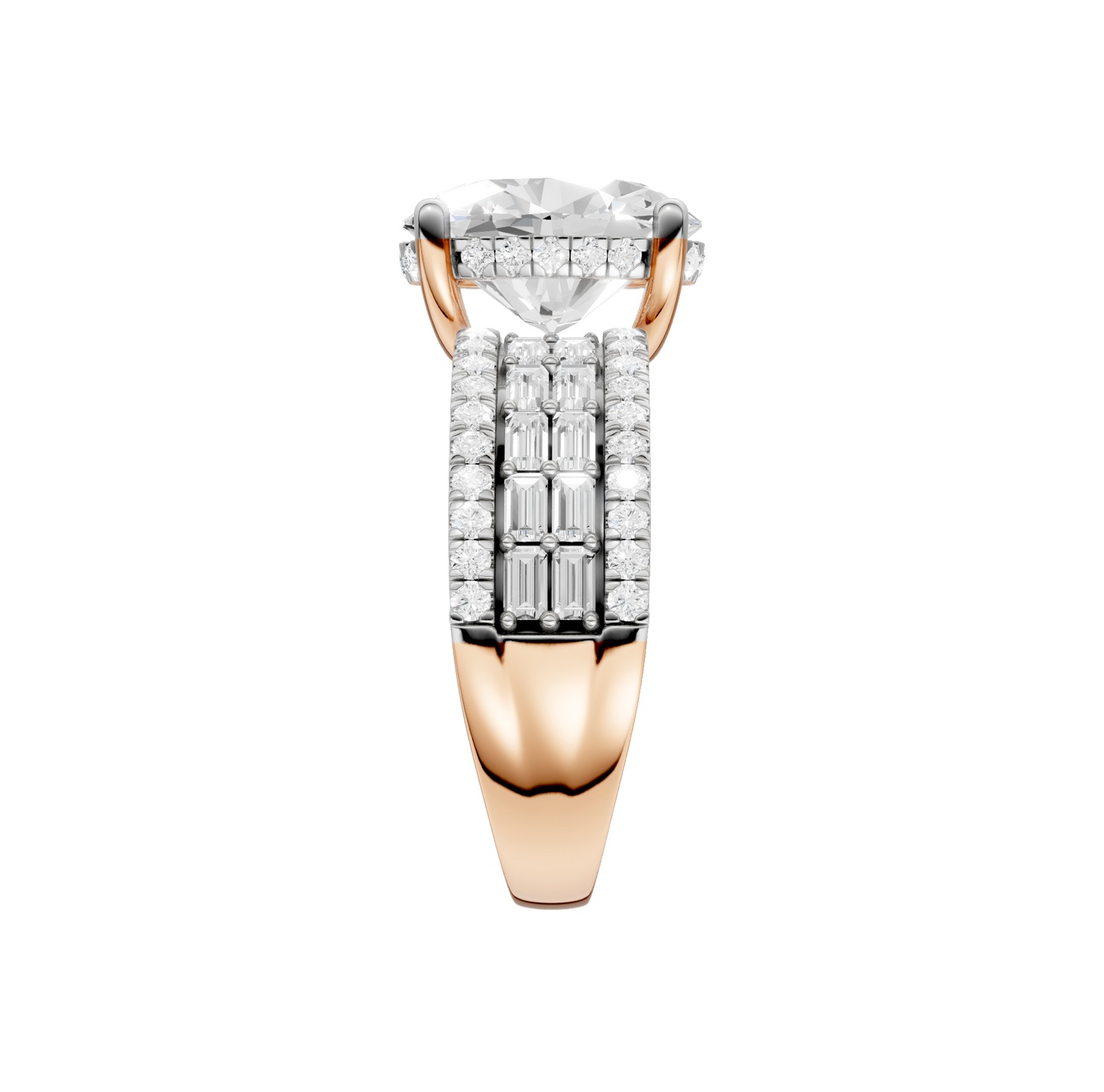 4.00ct Oval Certified Lab Diamond Ring