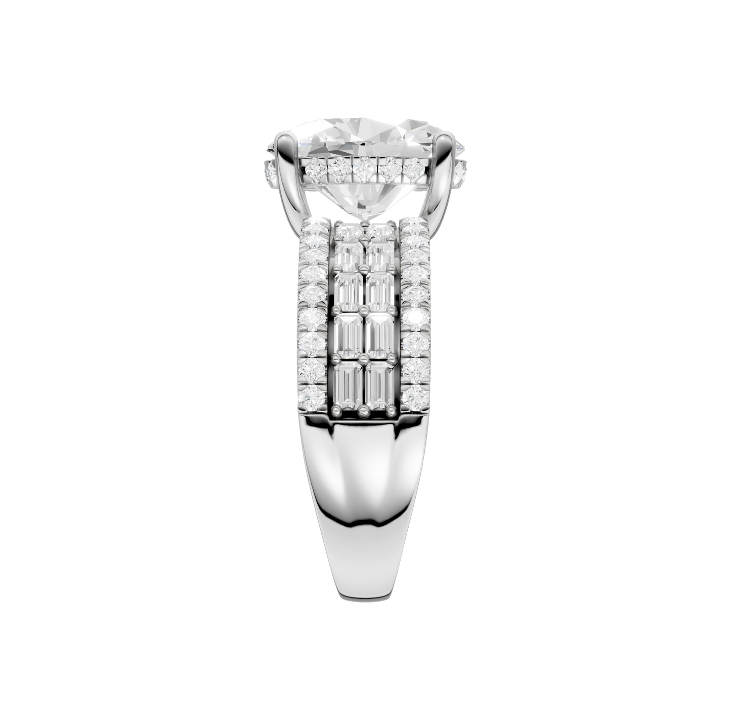 4.00ct Oval Certified Lab Diamond Ring
