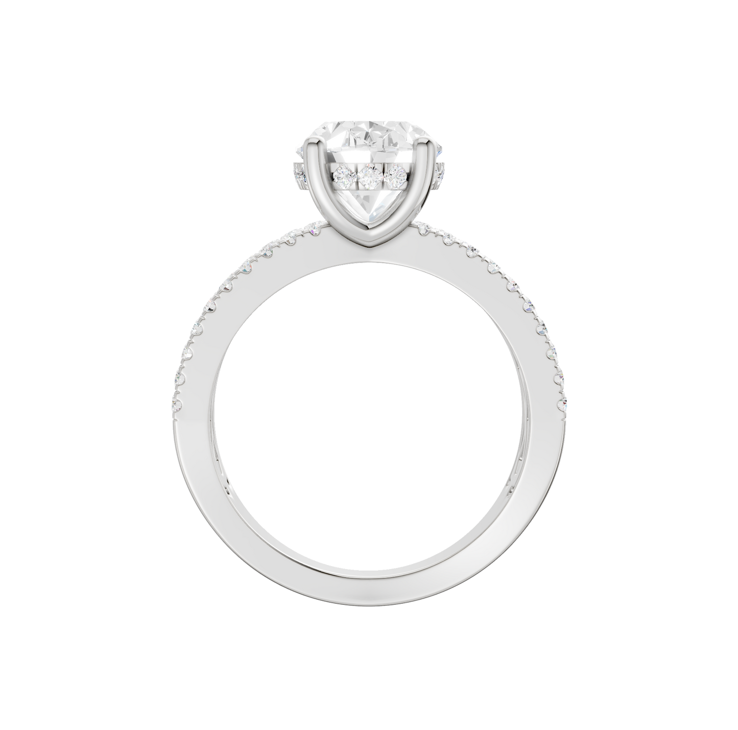 4.00ct Oval Certified Lab Diamond Ring