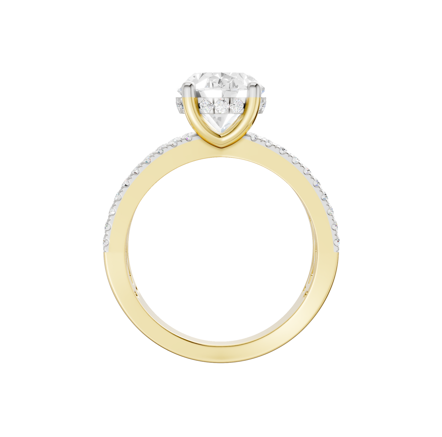 4.00ct Oval Certified Lab Diamond Ring