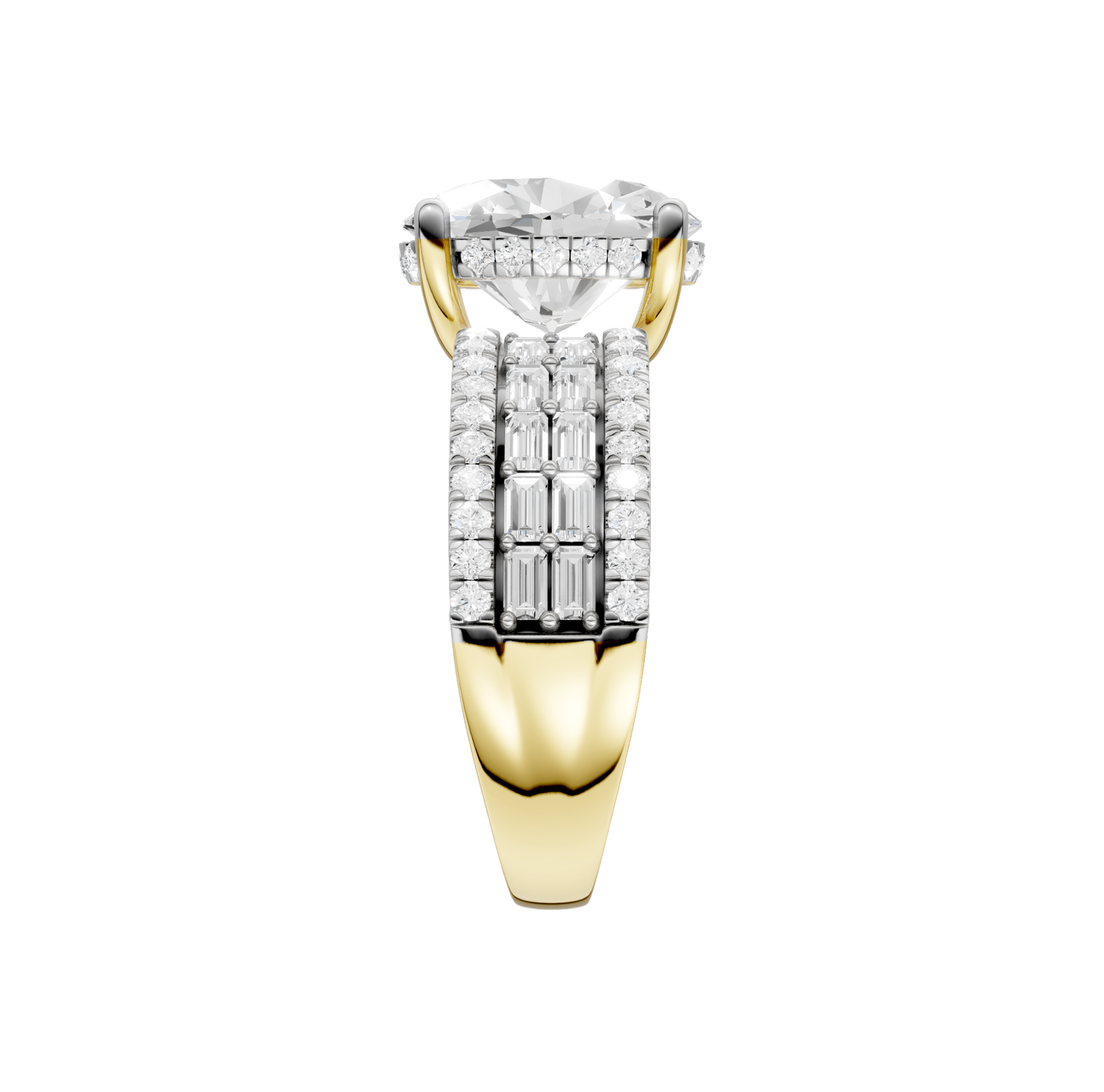4.00ct Oval Certified Lab Diamond Ring