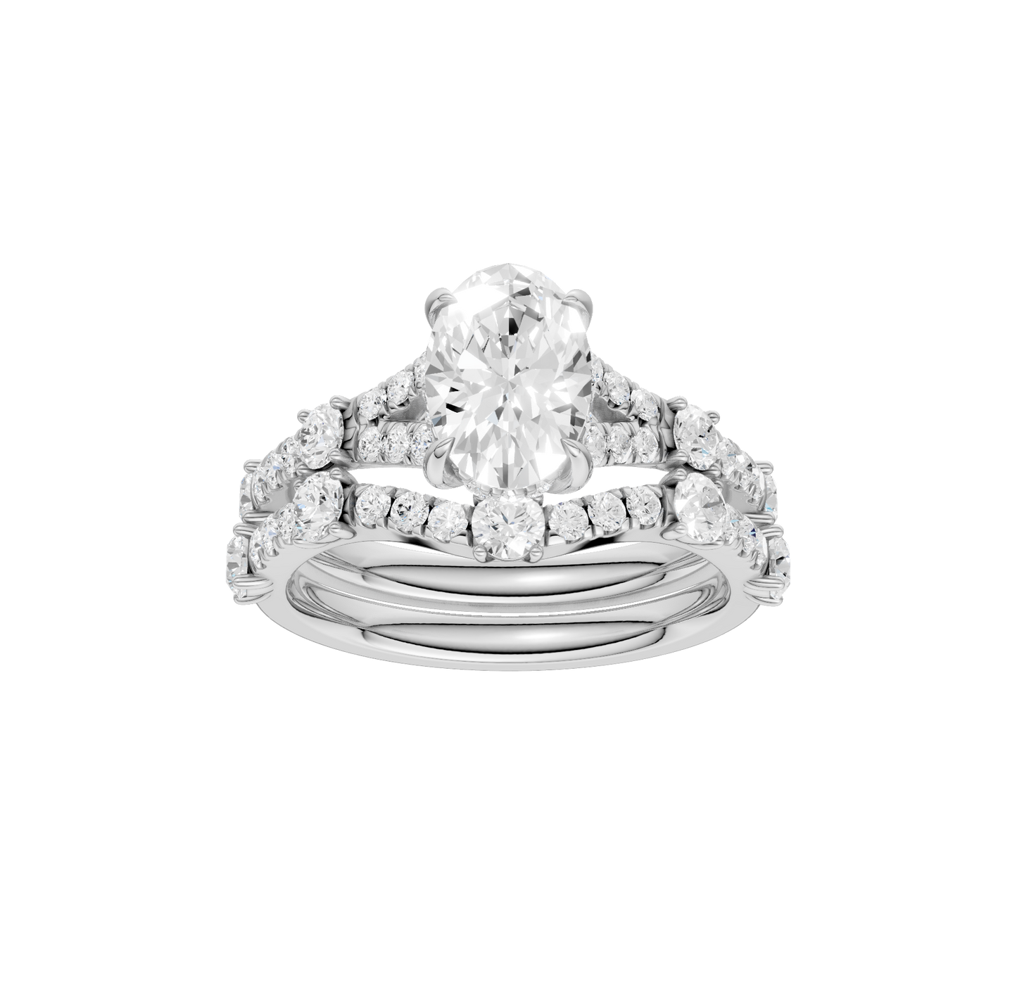 2.40ct Oval Certified Lab Diamond Ring