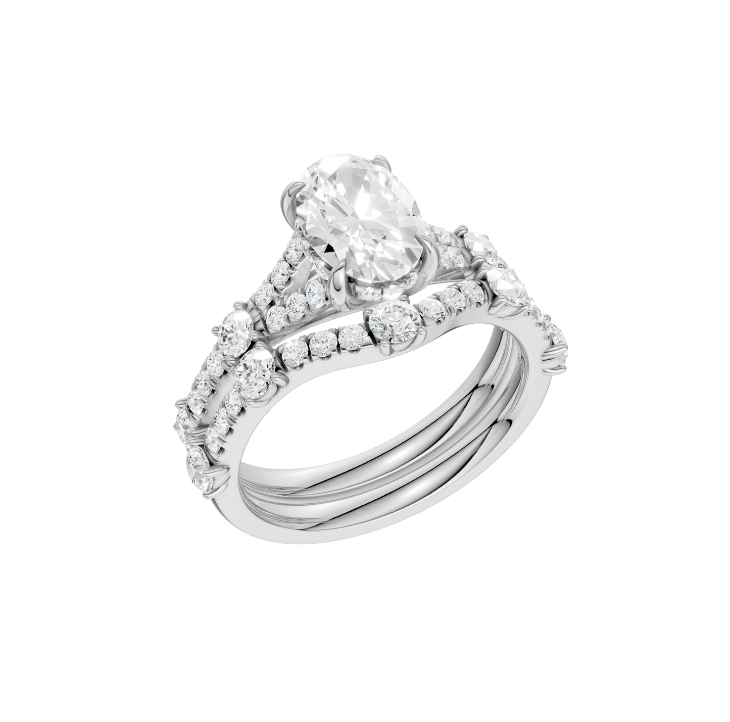 2.40ct Oval Certified Lab Diamond Ring