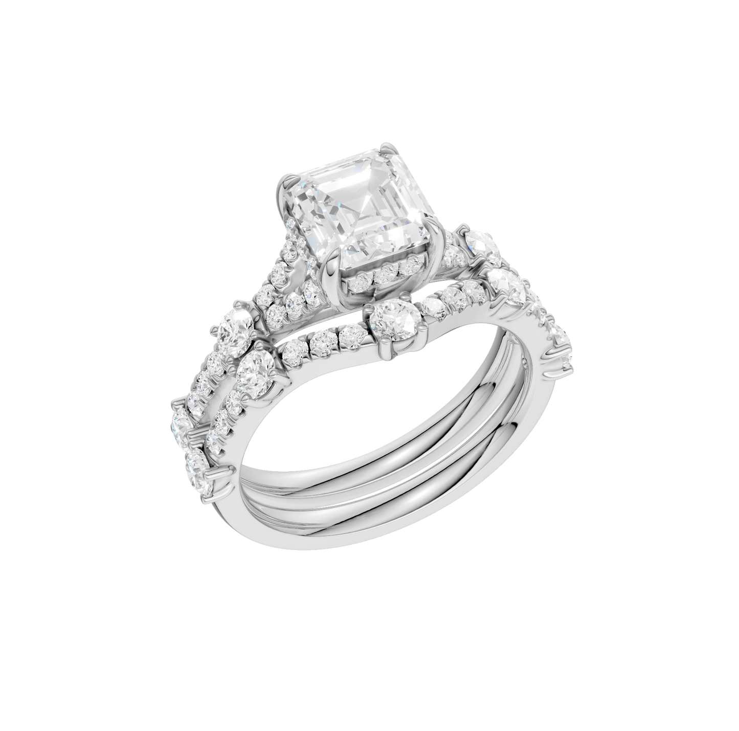 2.40ct Asscher Certified Lab Diamond Ring