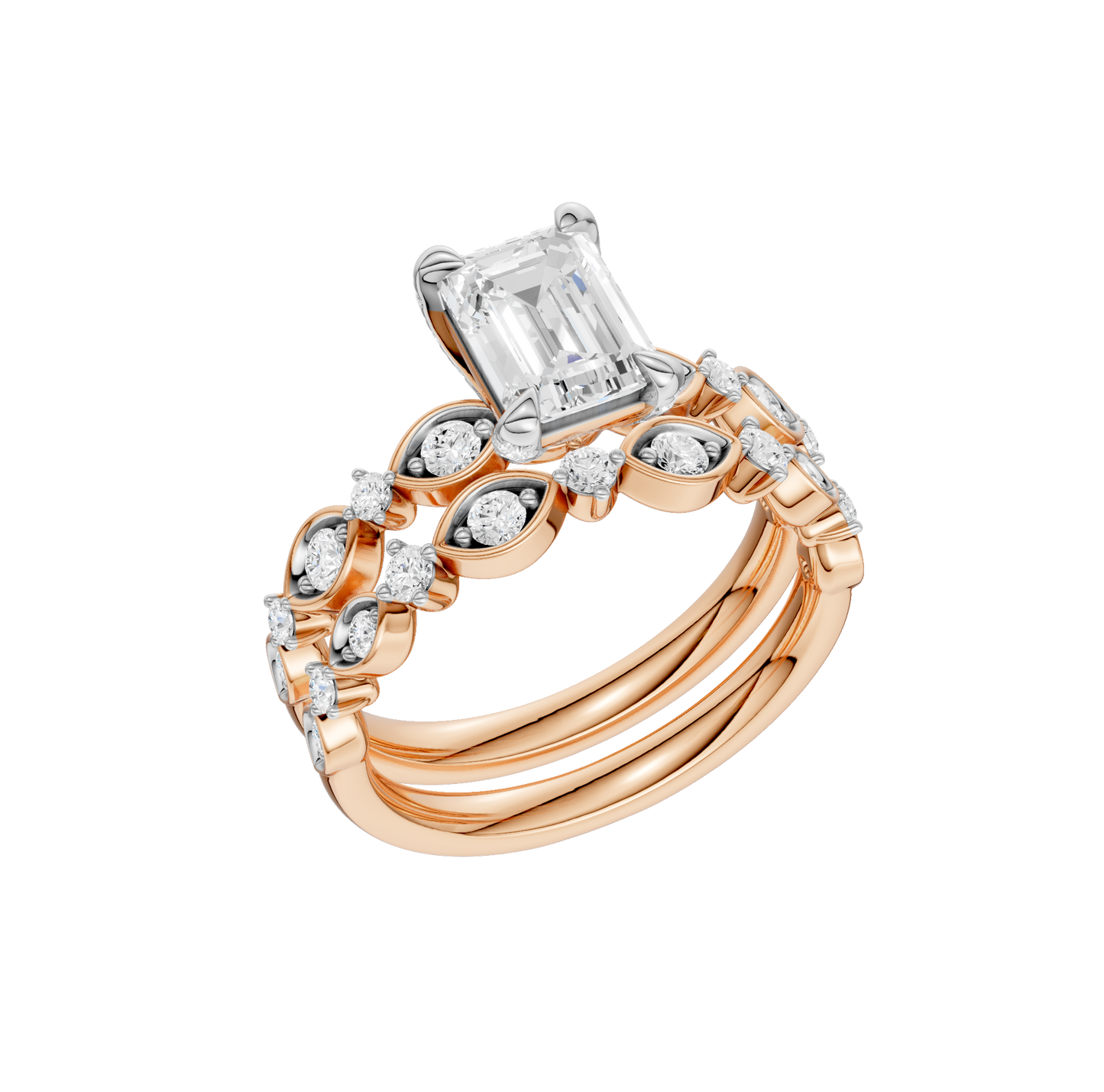 2.00ct Emerald Certified Lab Diamond Ring