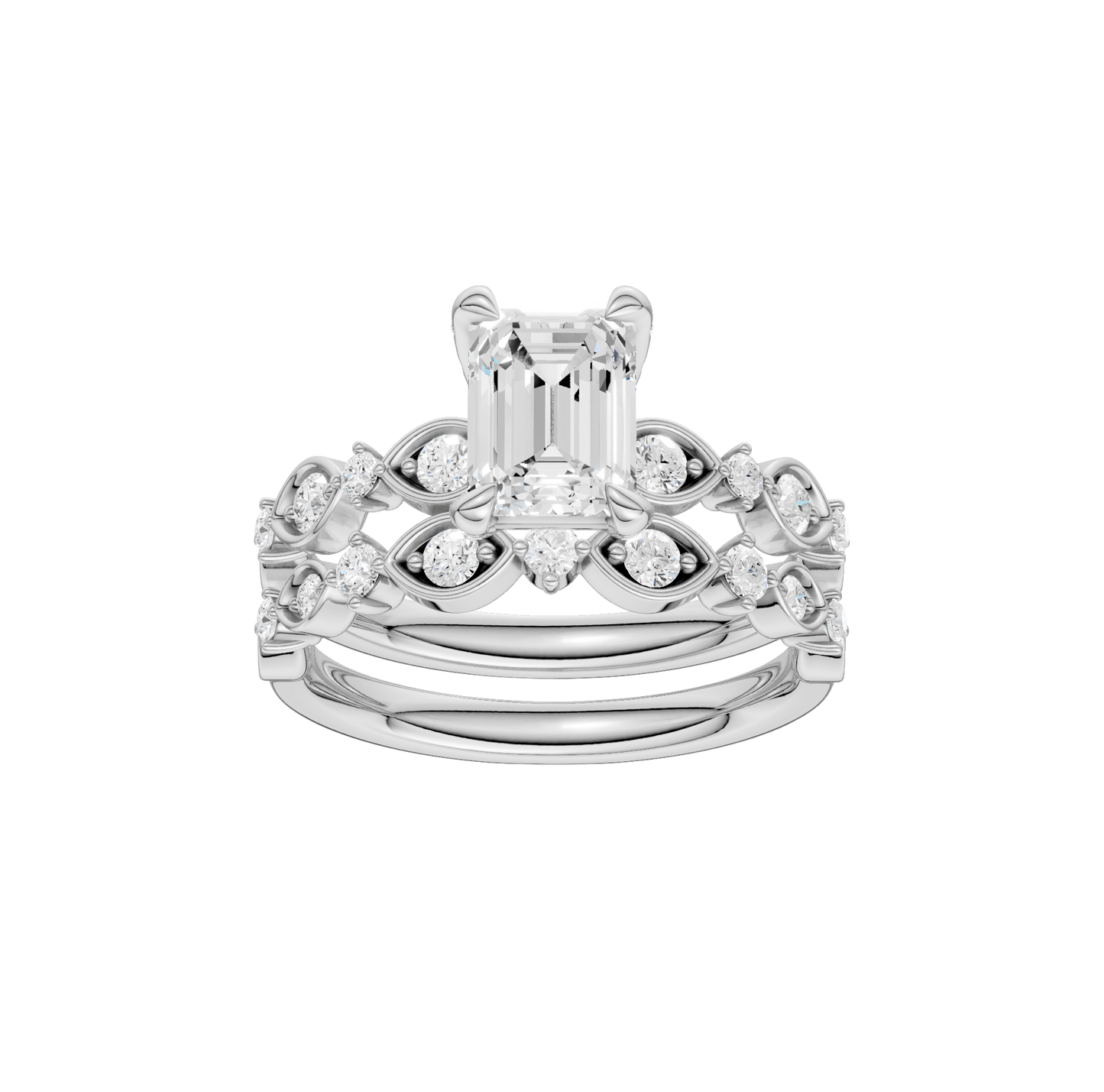 2.00ct Emerald Certified Lab Diamond Ring