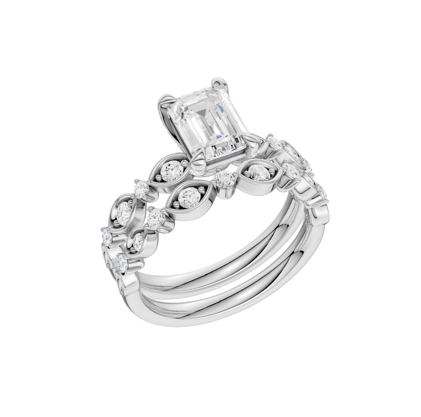 2.00ct Emerald Certified Lab Diamond Ring