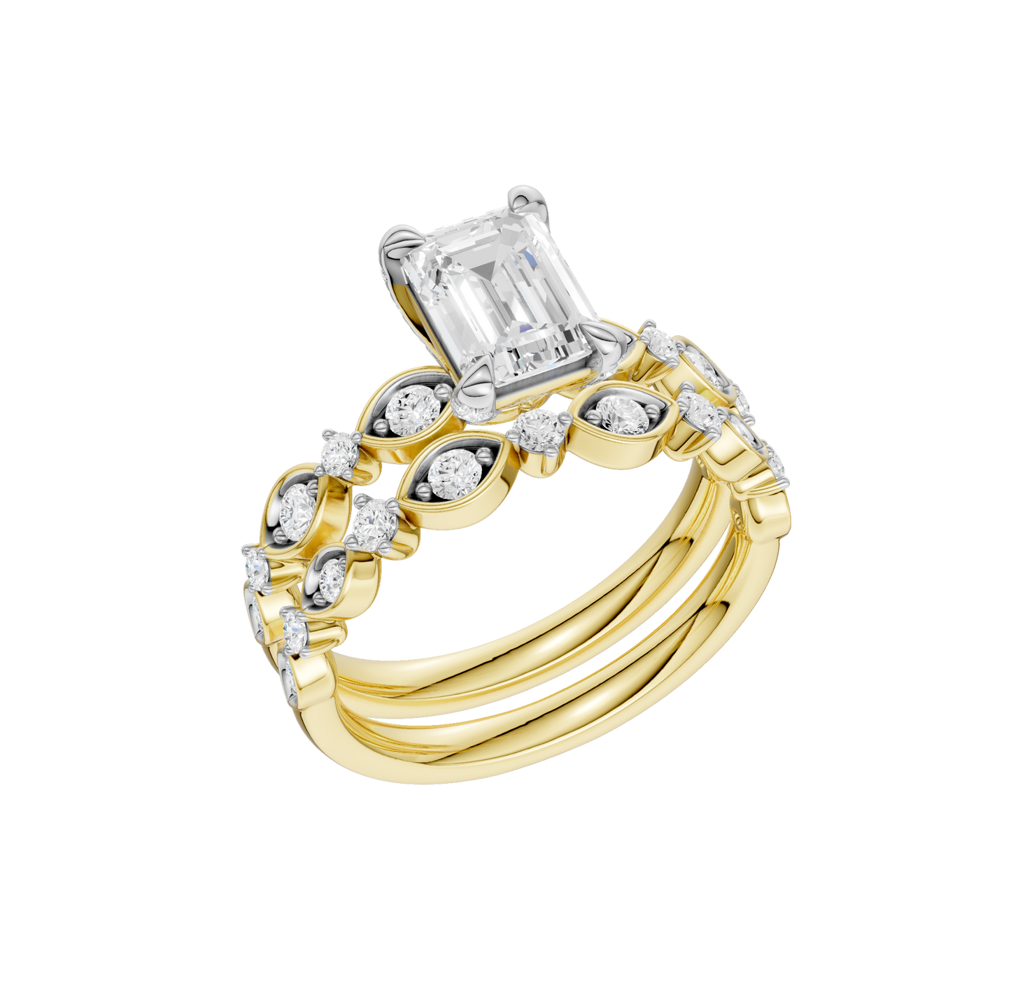 2.00ct Emerald Certified Lab Diamond Ring