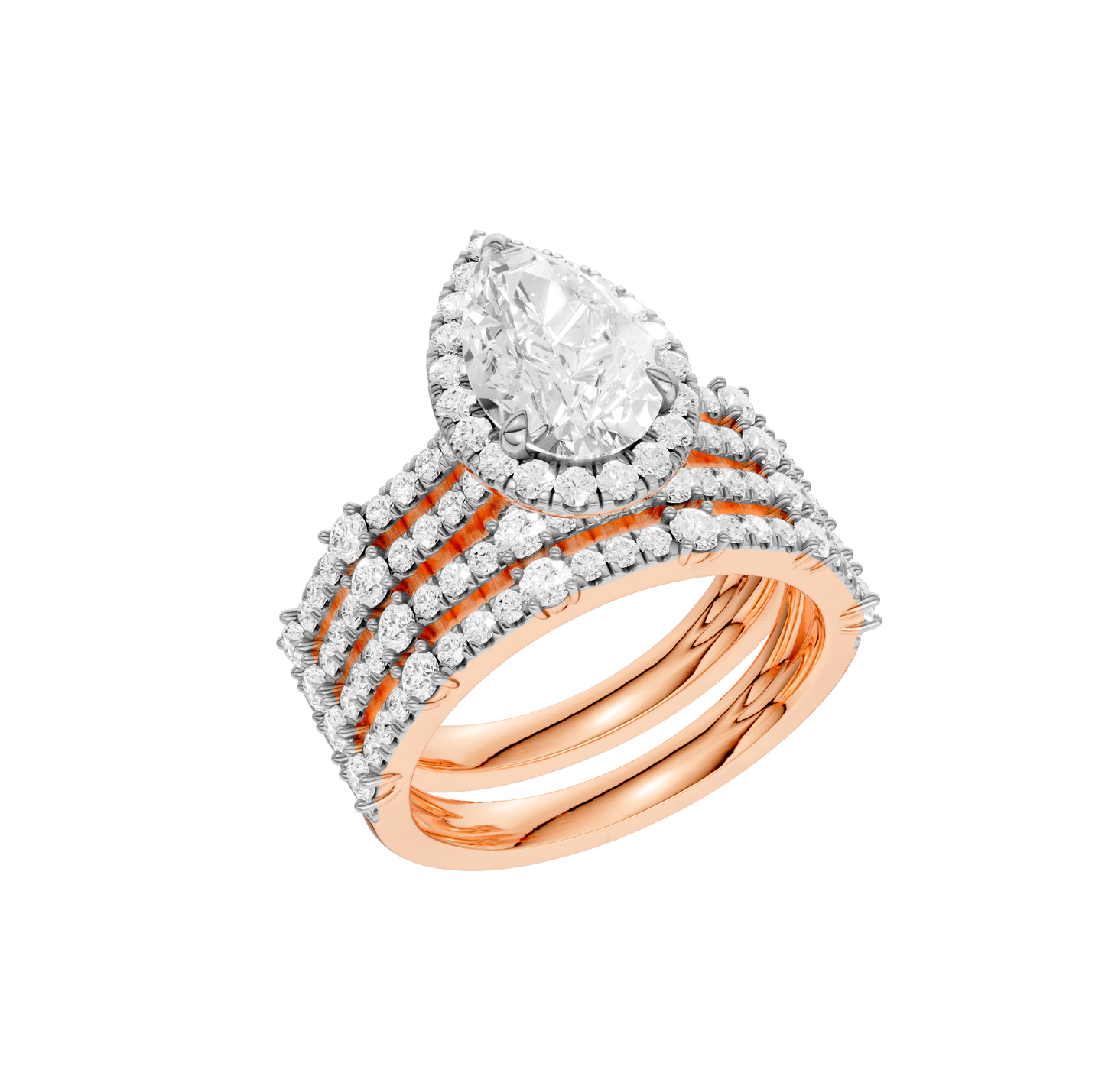 2.75ct Pear Certified Lab Diamond Ring