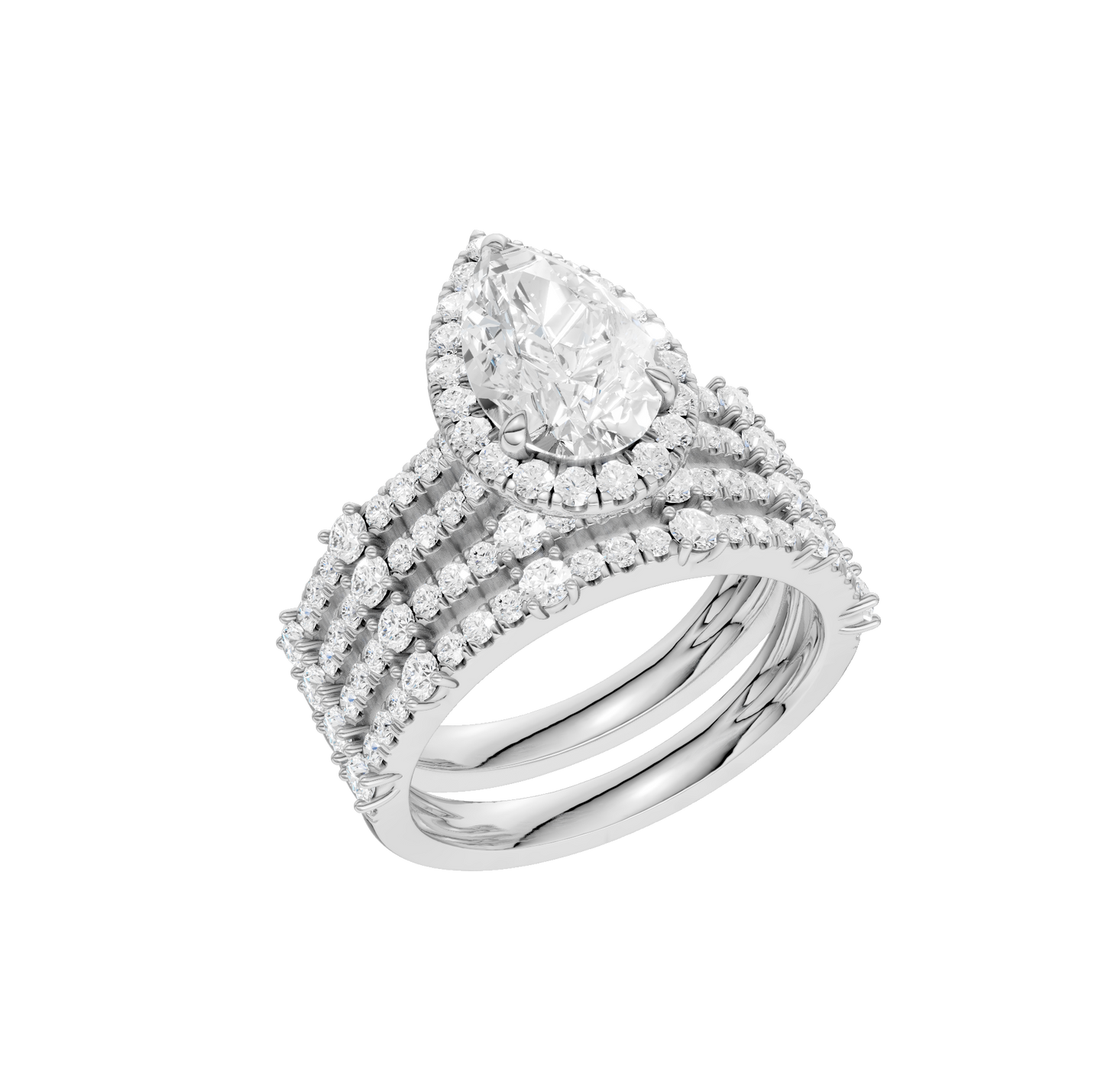 2.75ct Pear Certified Lab Diamond Ring