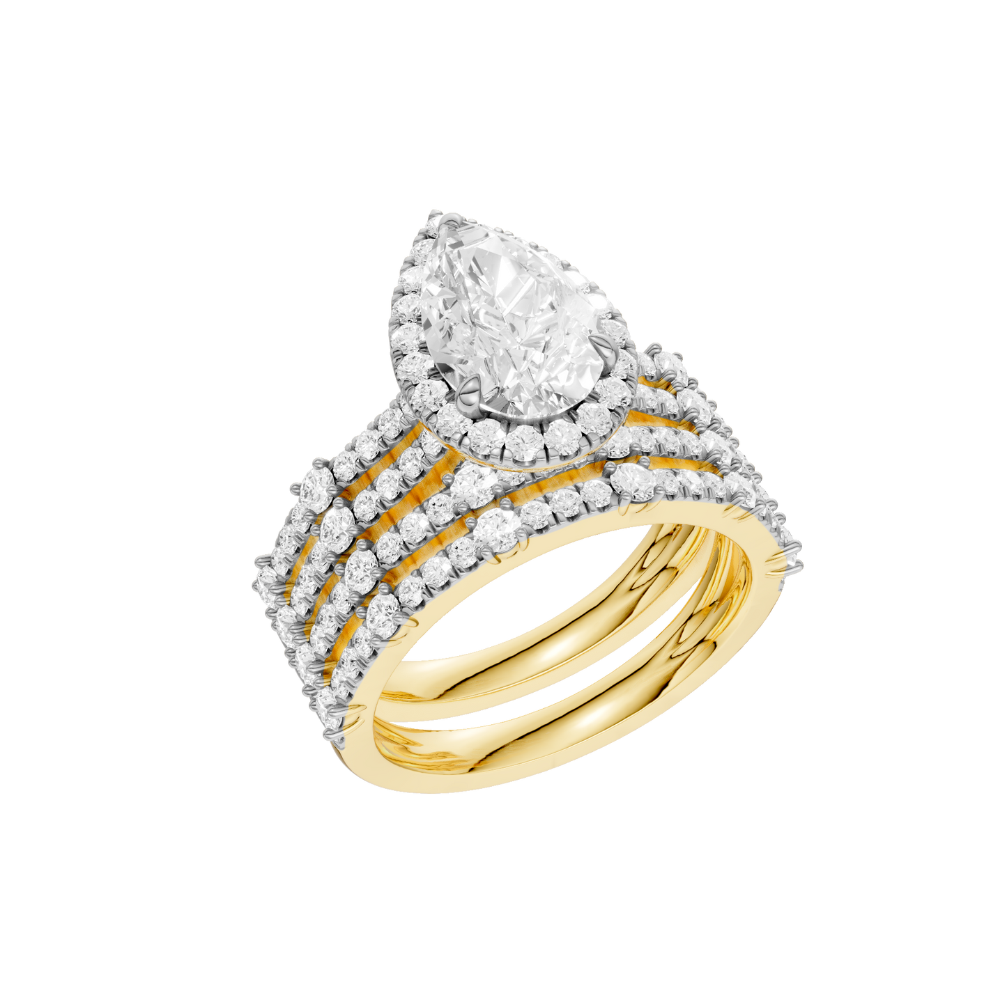 2.75ct Pear Certified Lab Diamond Ring