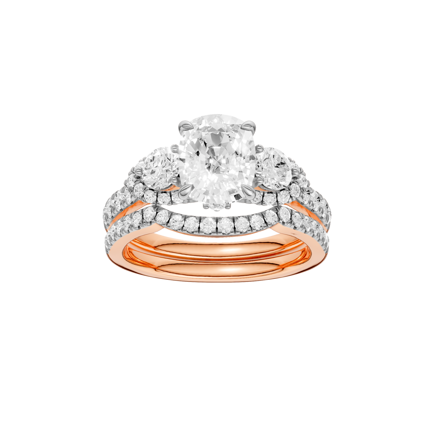 2.40ct Elongated Cushion Certified Lab Diamond Ring