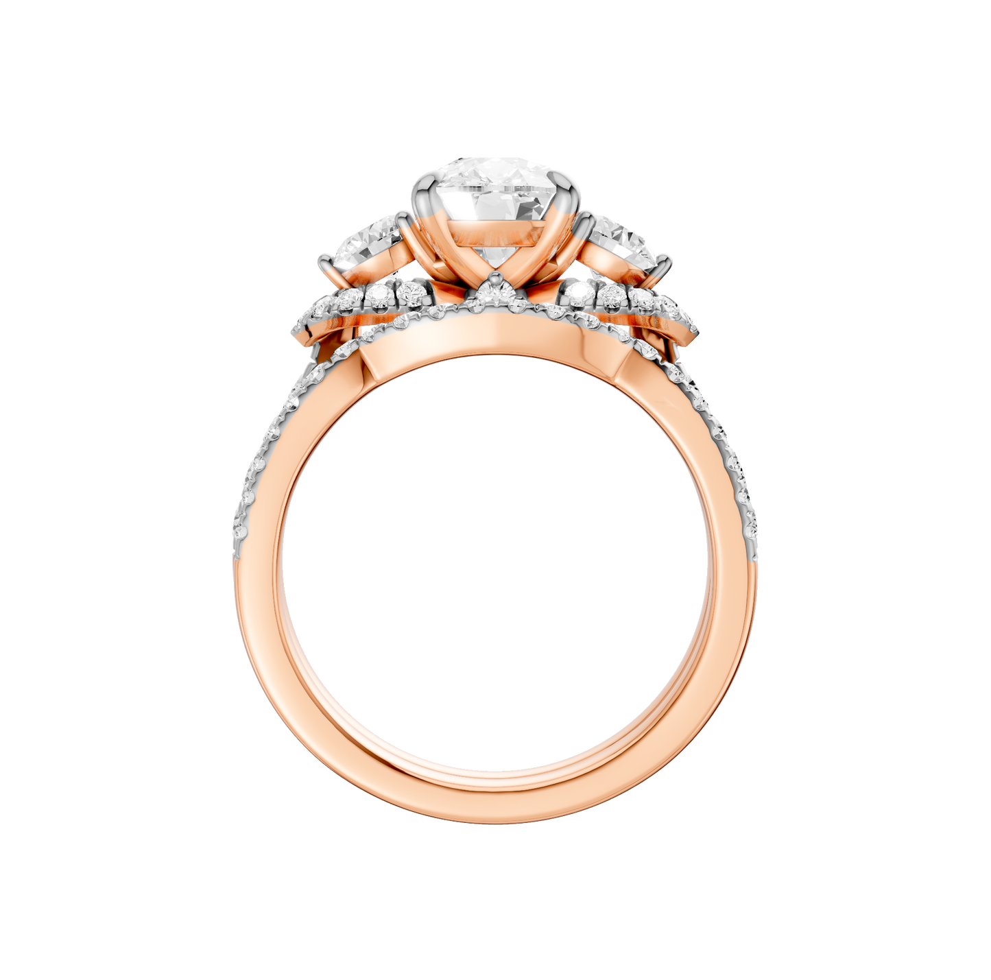 2.40ct Elongated Cushion Certified Lab Diamond Ring