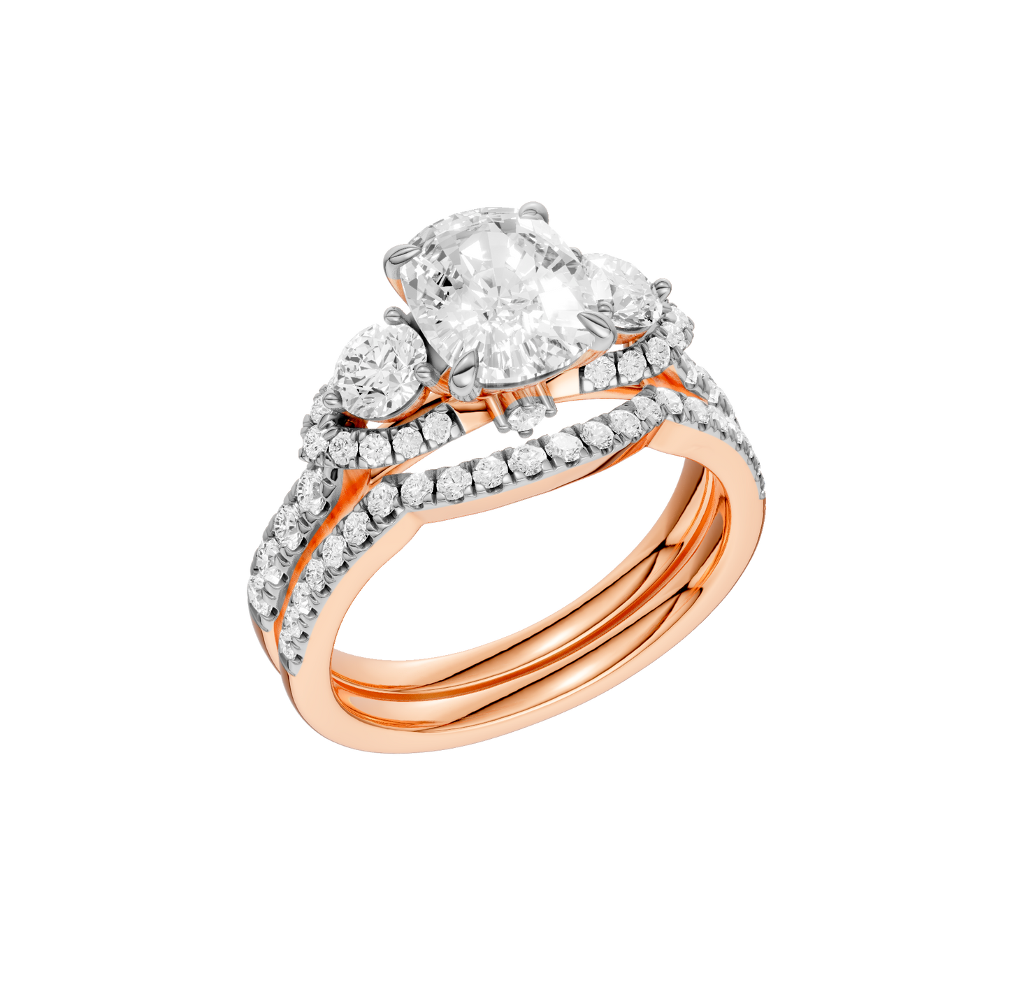 2.40ct Elongated Cushion Certified Lab Diamond Ring