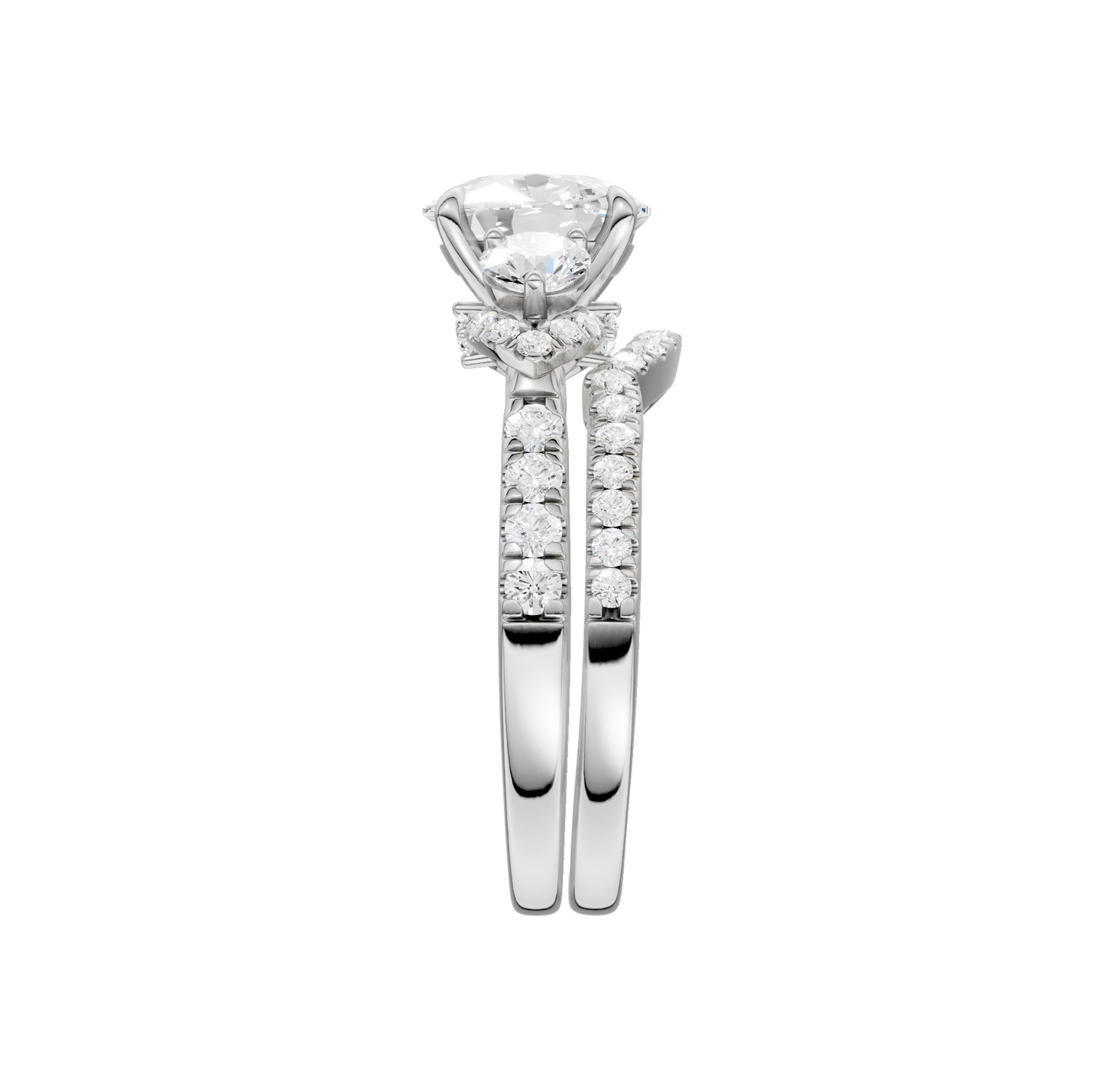 2.40ct Elongated Cushion Certified Lab Diamond Ring